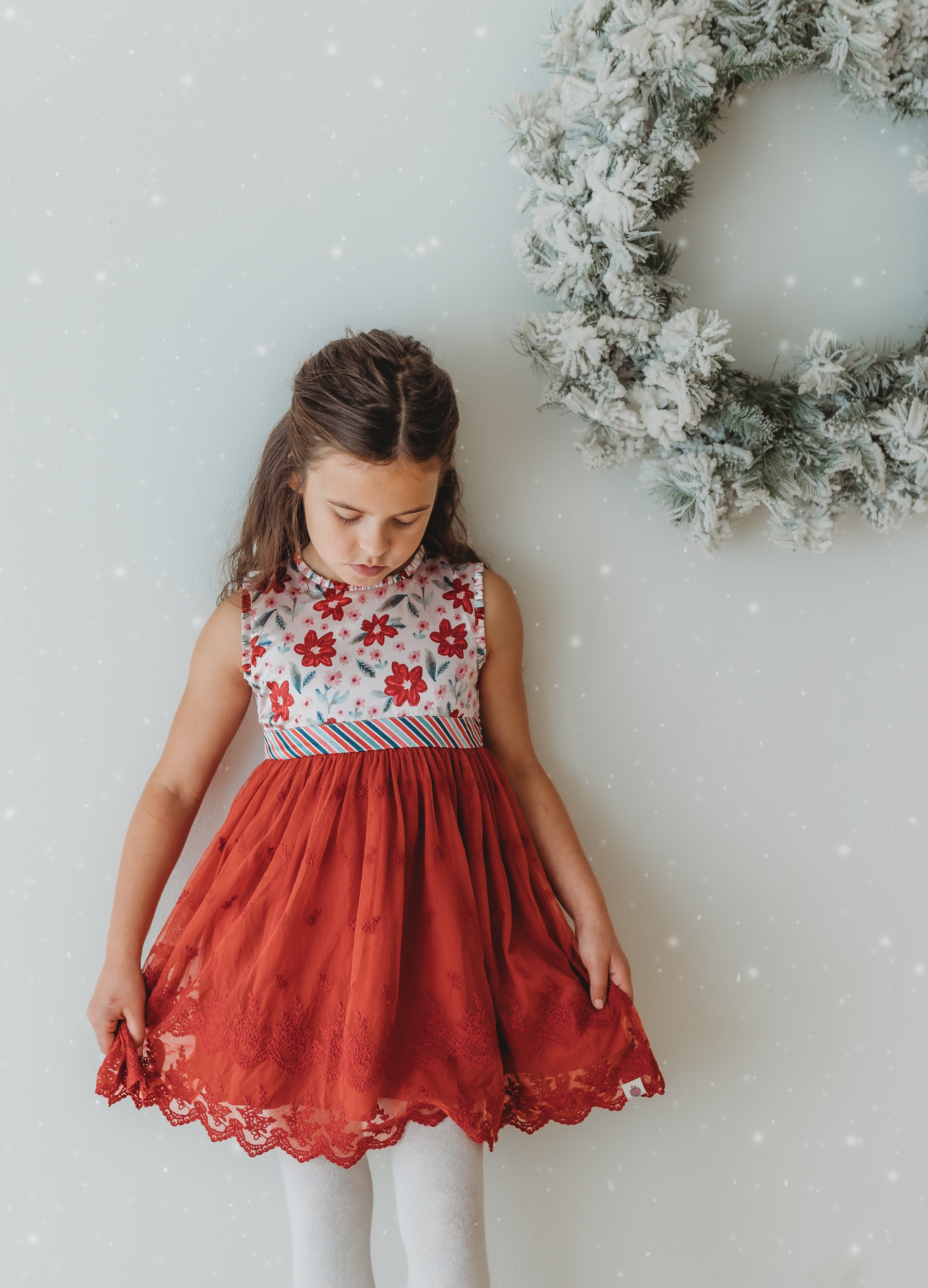 Penelope Dress - Poinsettia Parade