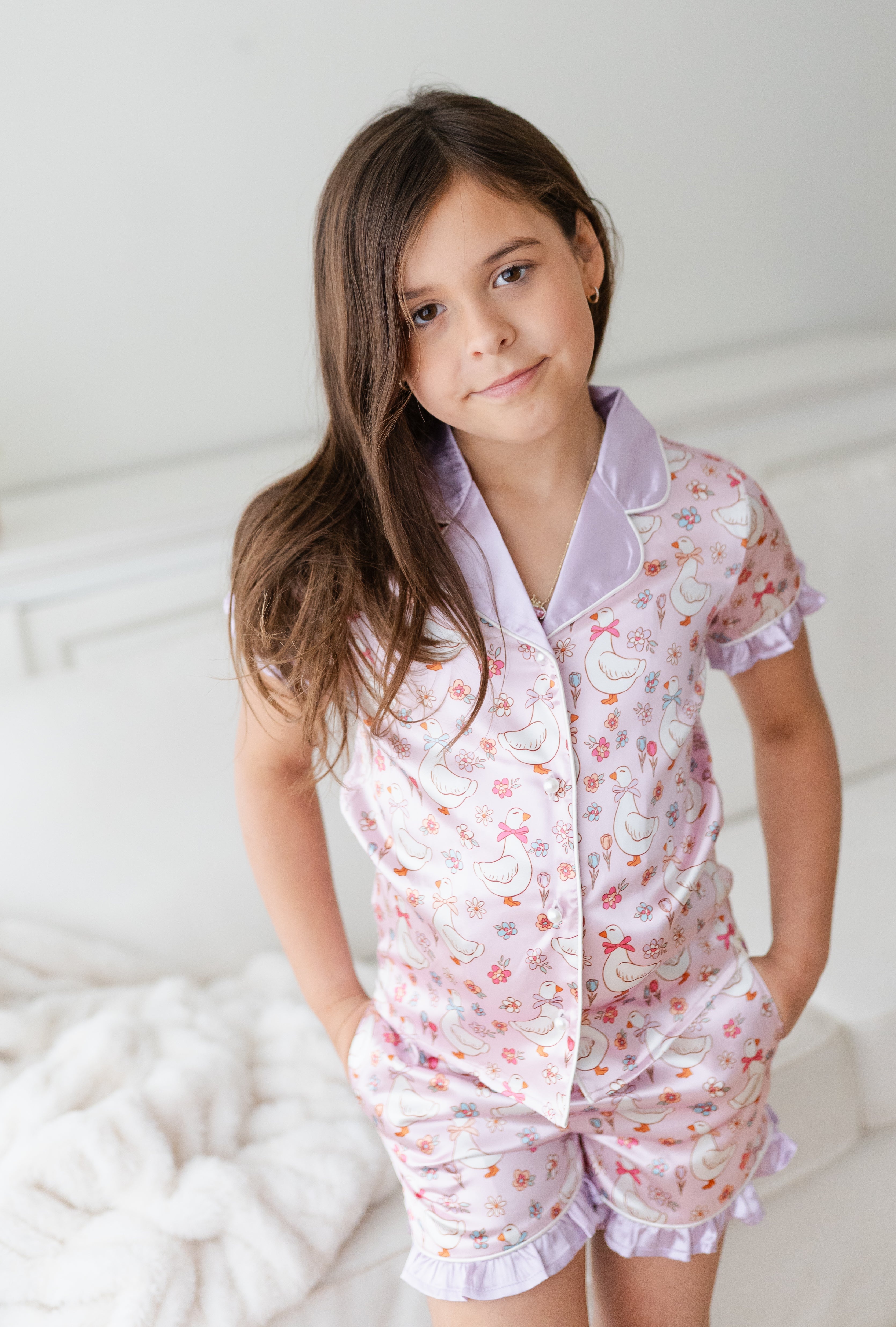 Satin Loungewear Set - Duck Duck Goose