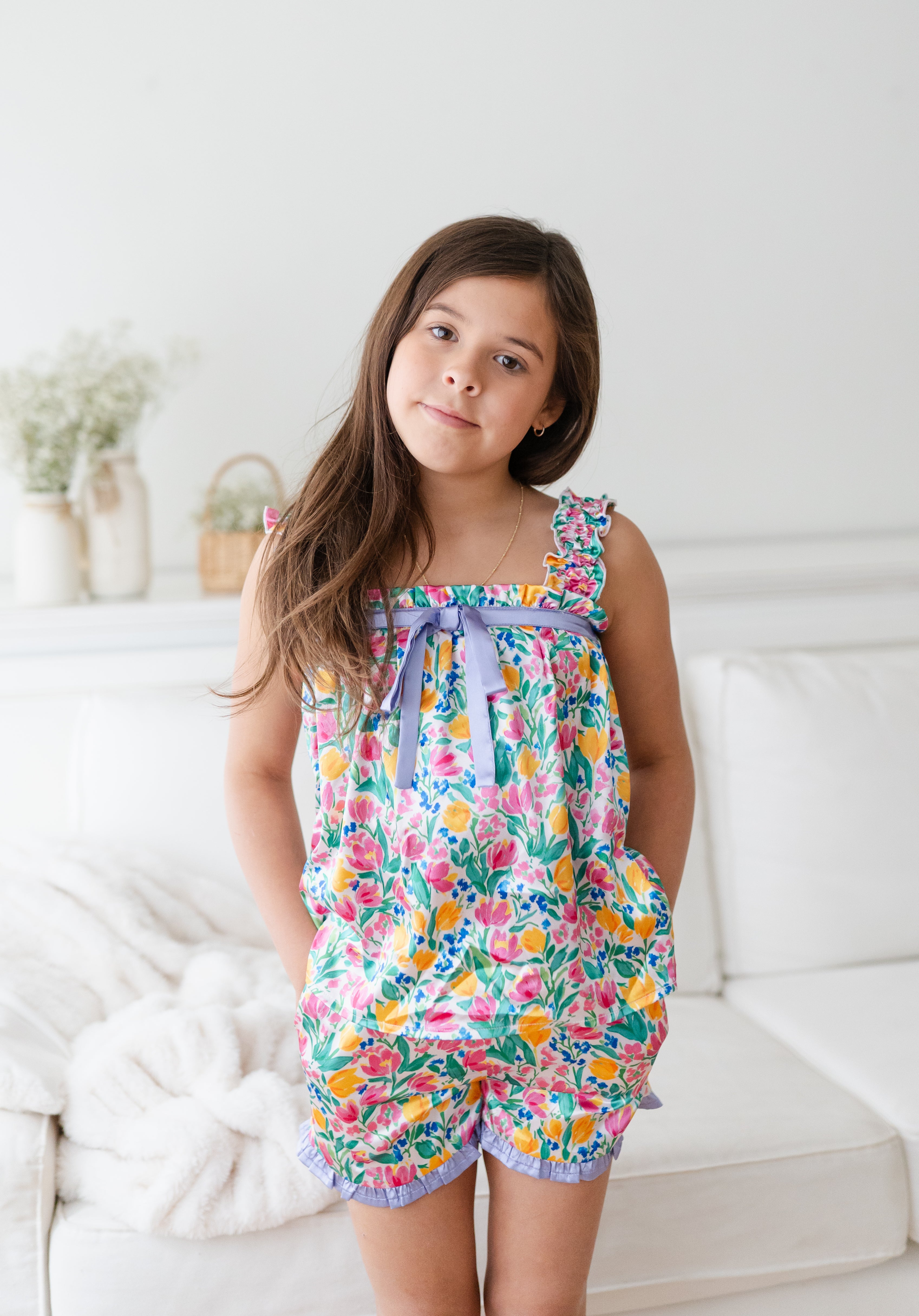 Satin Loungewear Set - Garden Party