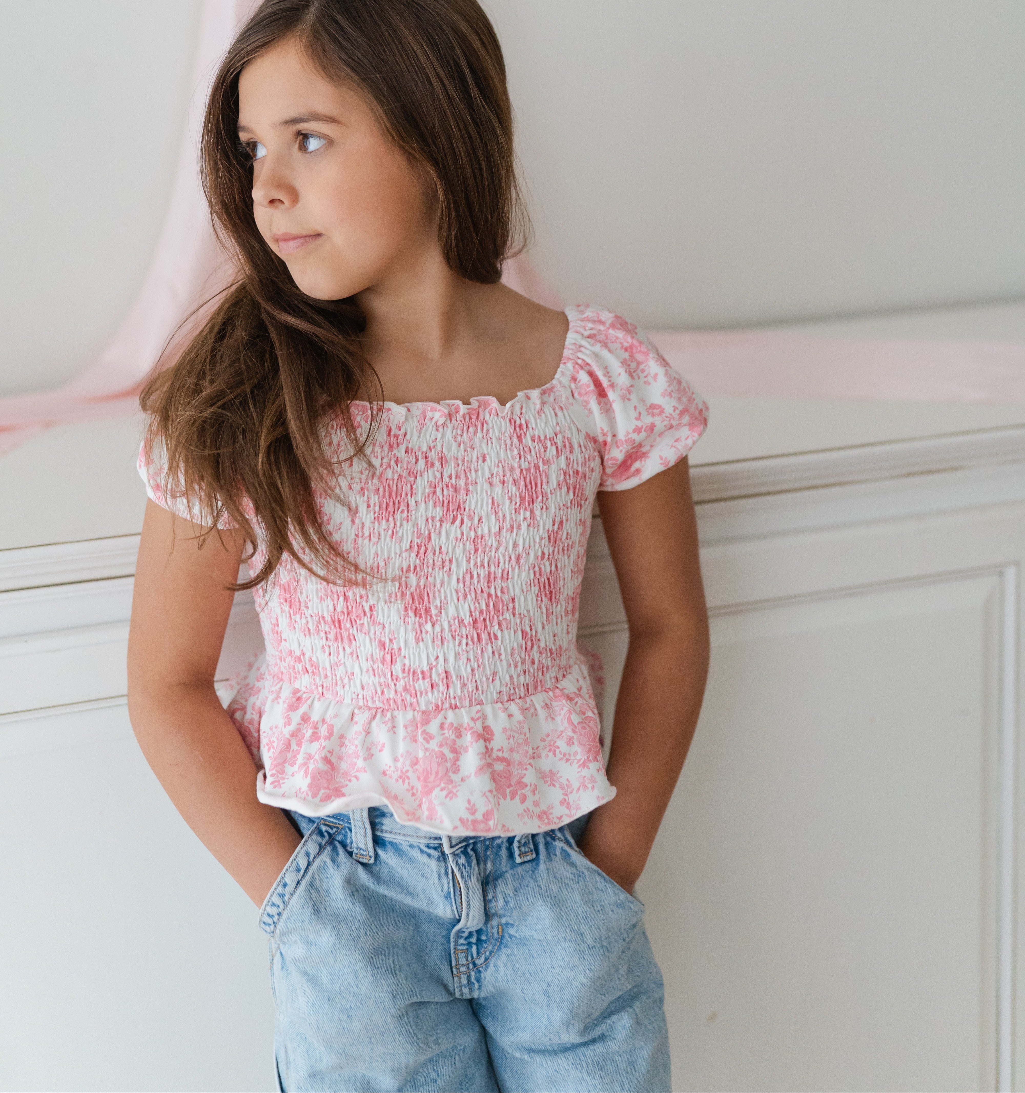 Peplum Top - Toile de Rose (Pre-Order)