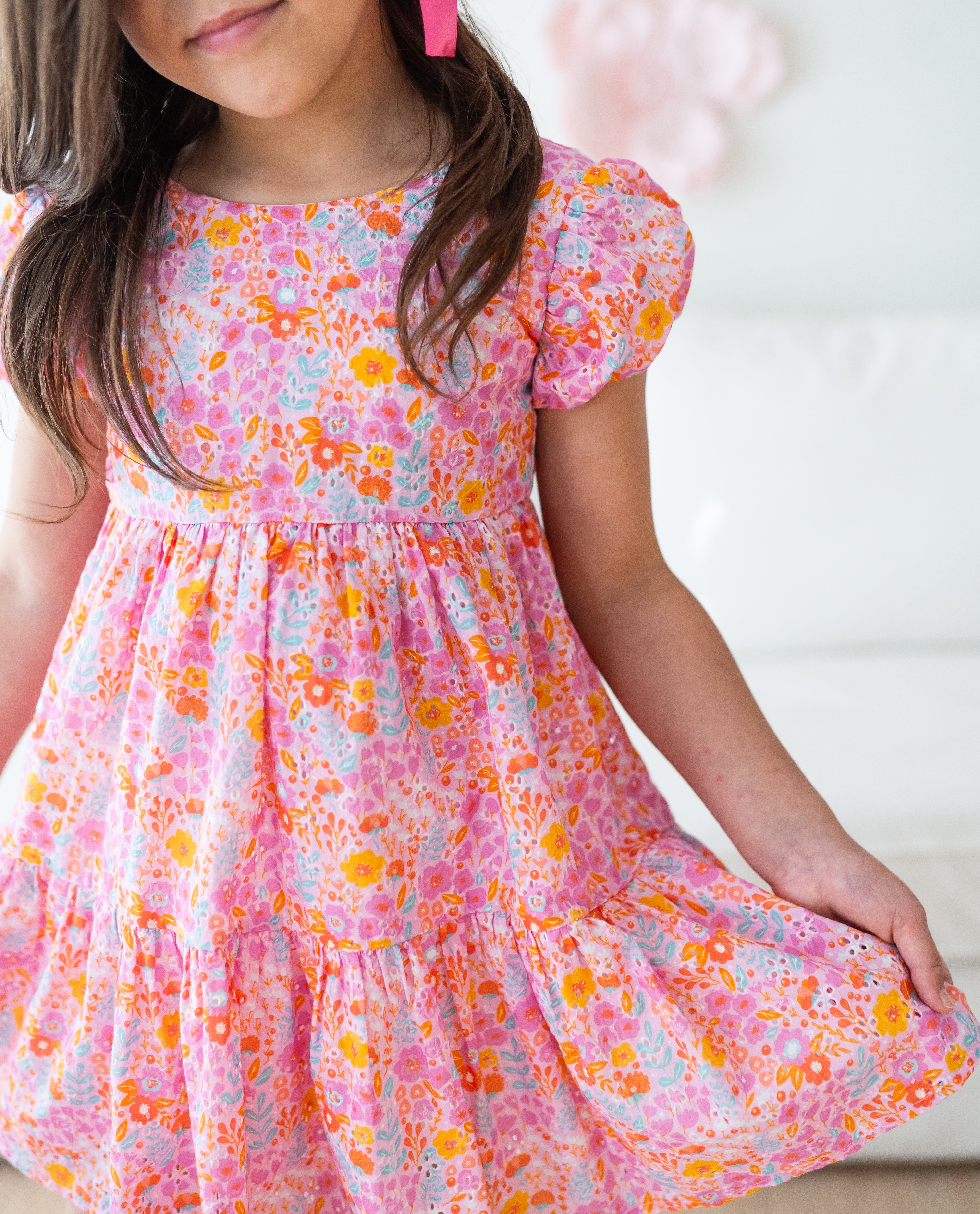 Eyelet Dress - Pink Papaya Parade (Pre-Order)