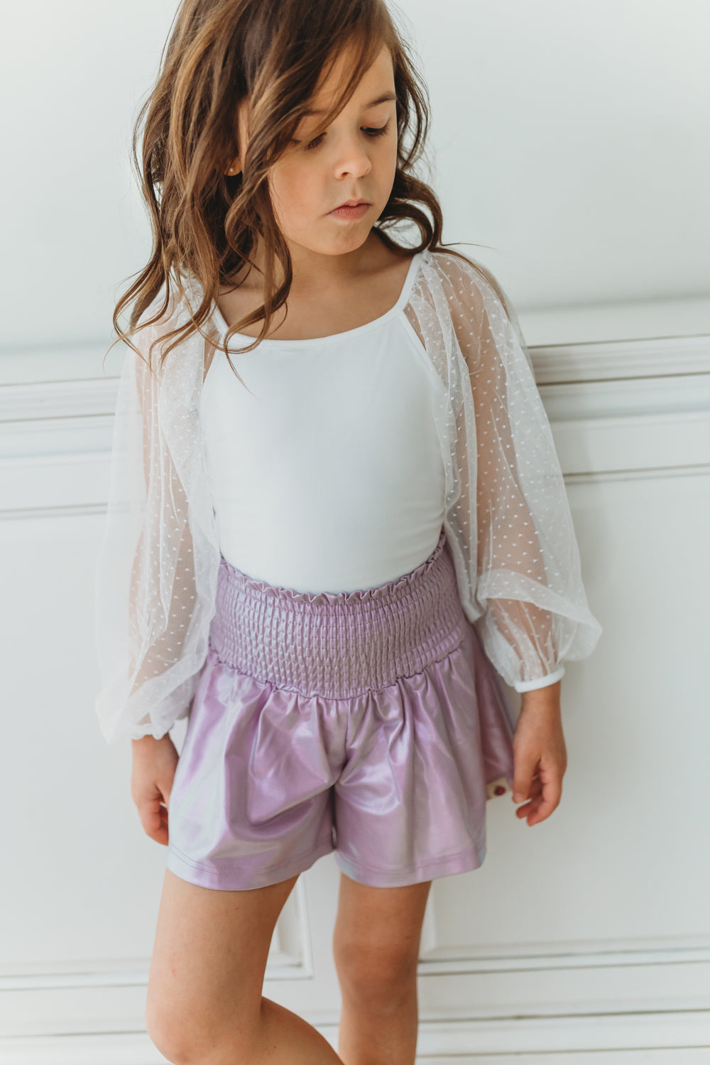 Flowy Metallic Shorts - Royal Radiance â Cheeky Plum