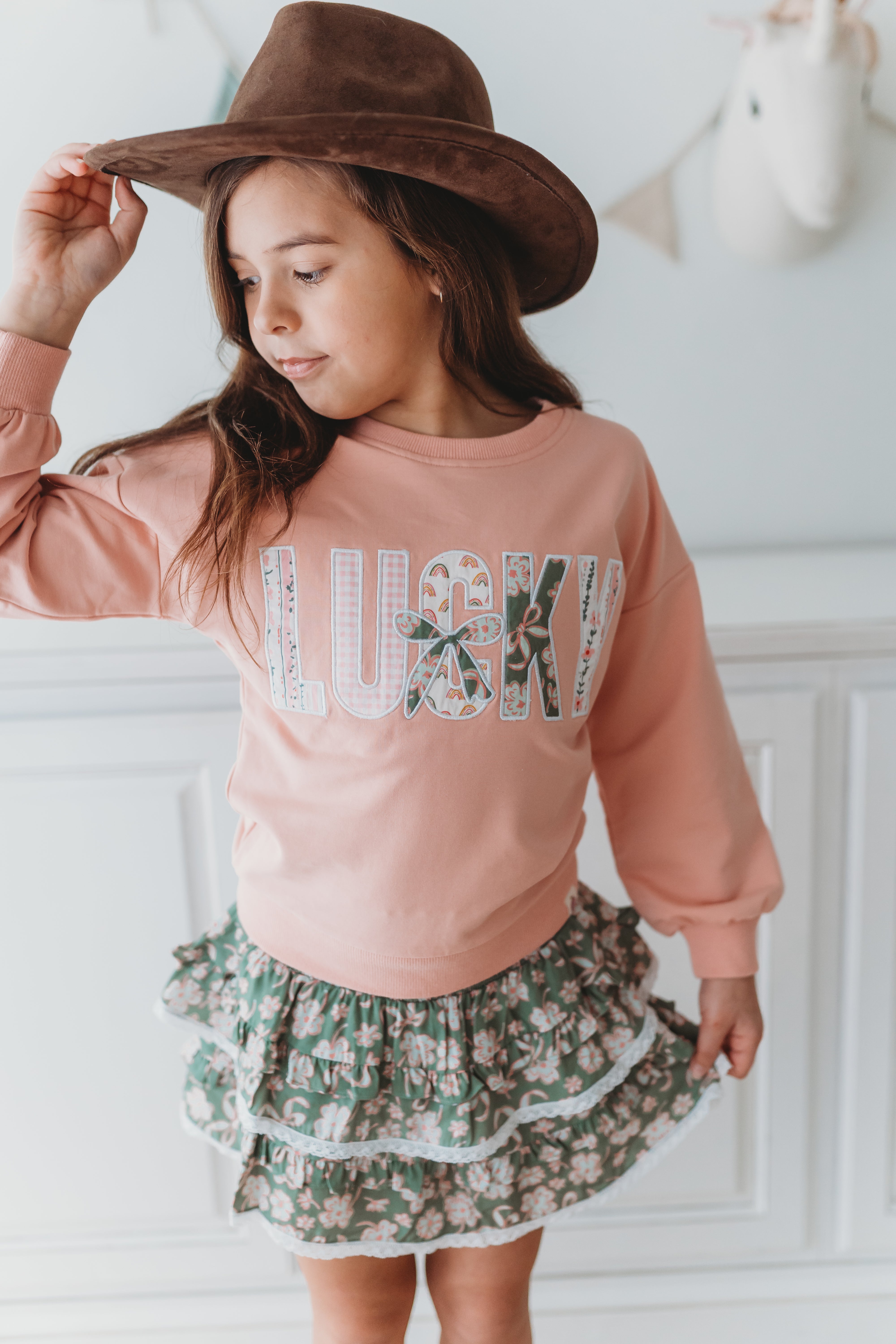 Applique Sweater - Lucky & Loved