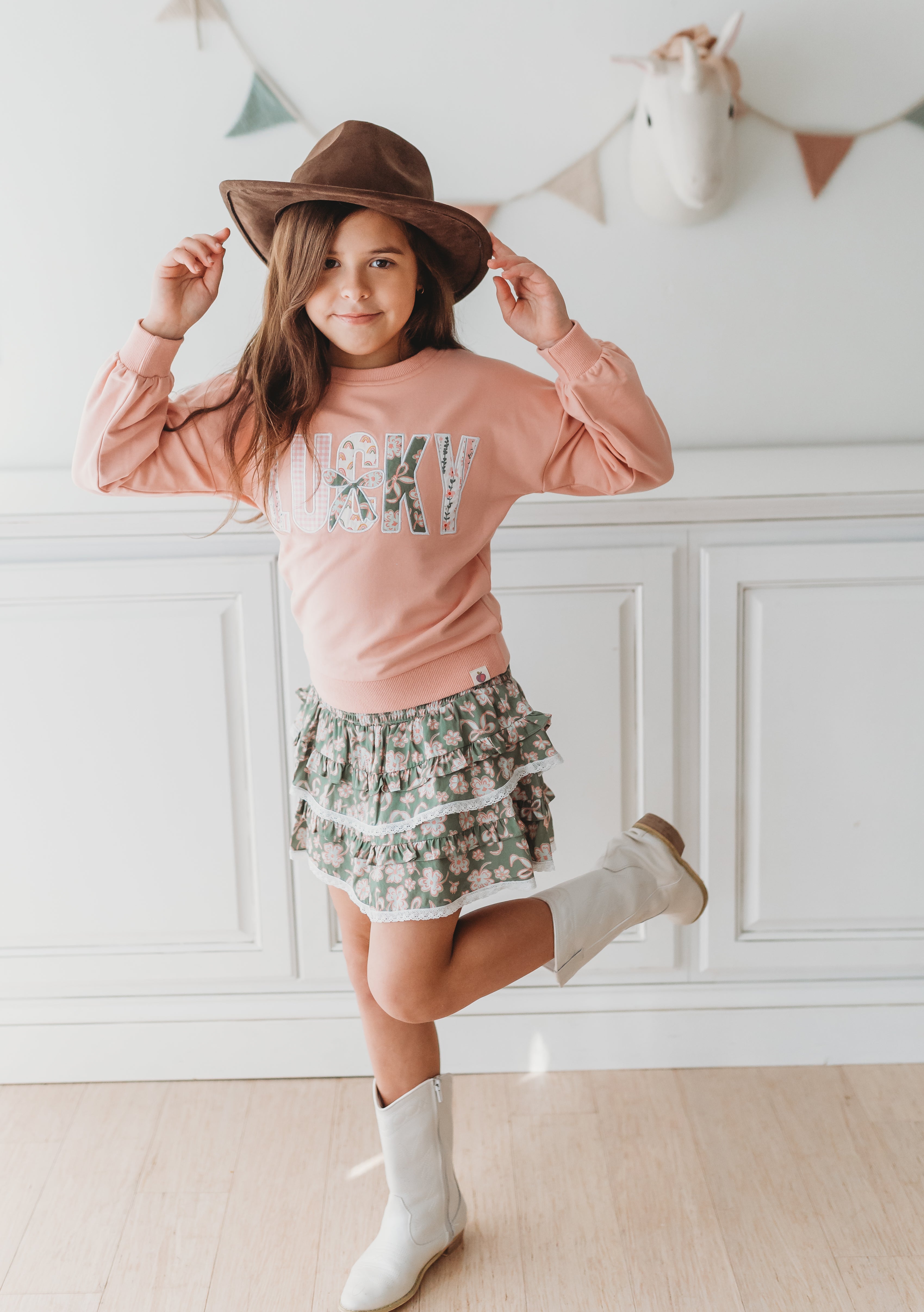 Applique Sweater - Lucky & Loved
