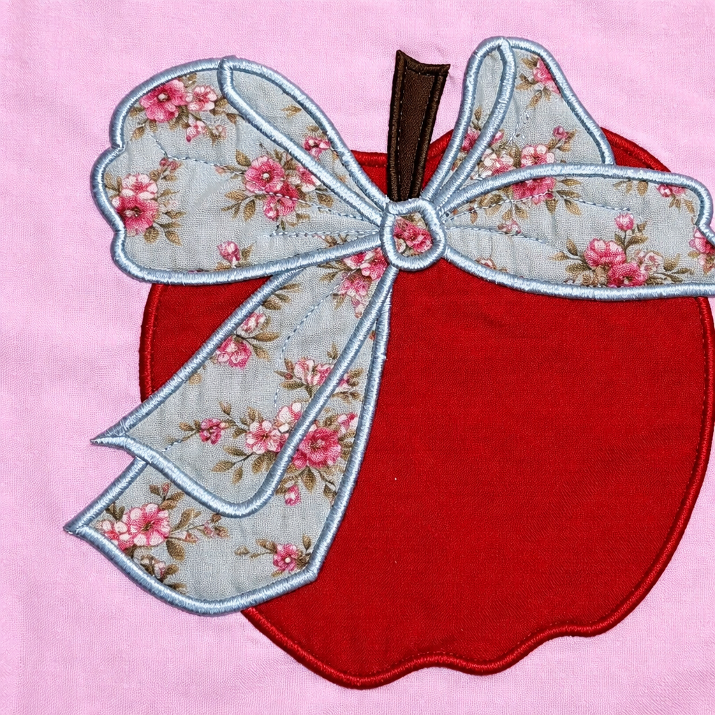 Applique Graphic Tee - Apple Blossom Bow Tee (Pre-order)