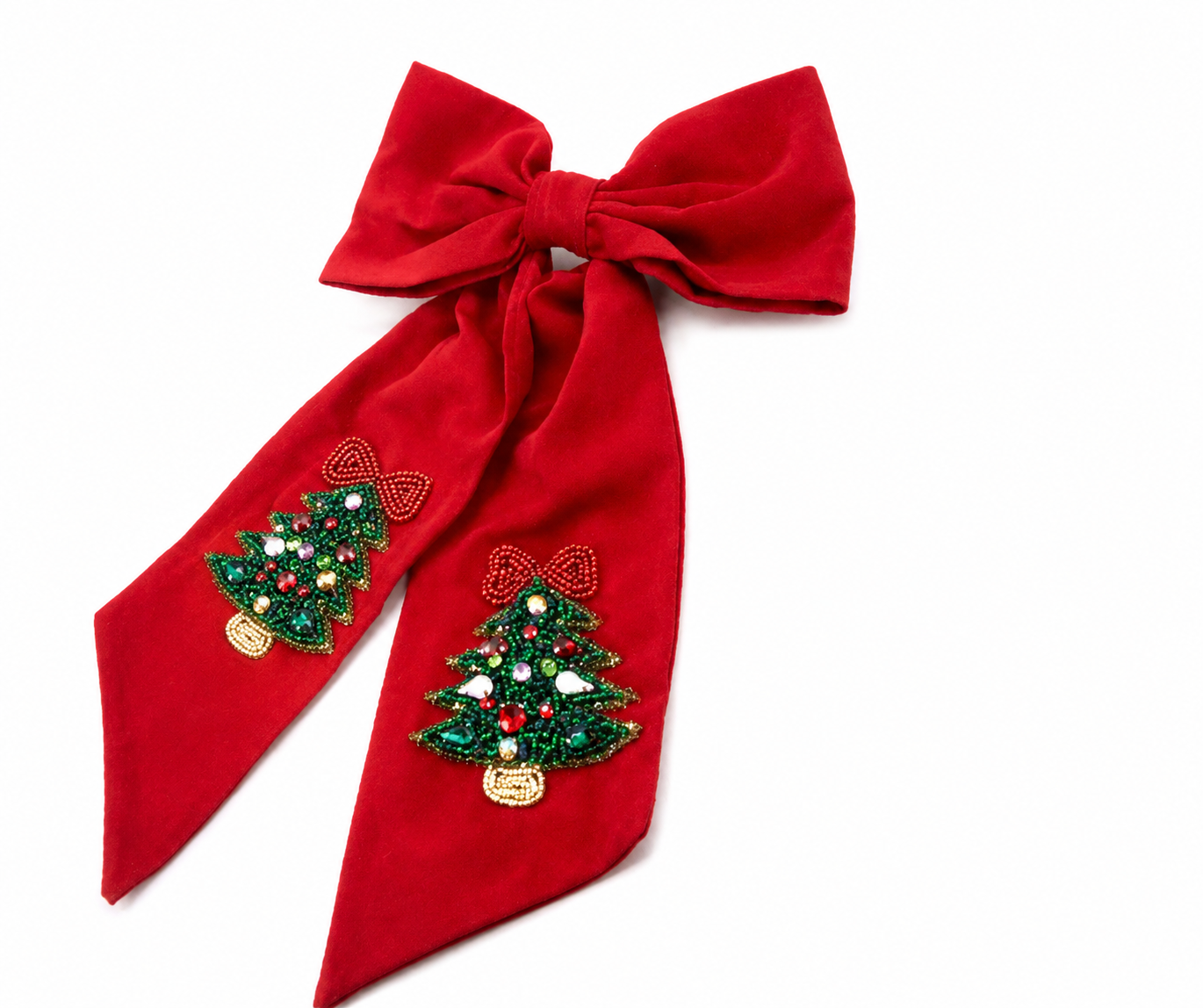Beaded Hair Bow - Rockin' Around