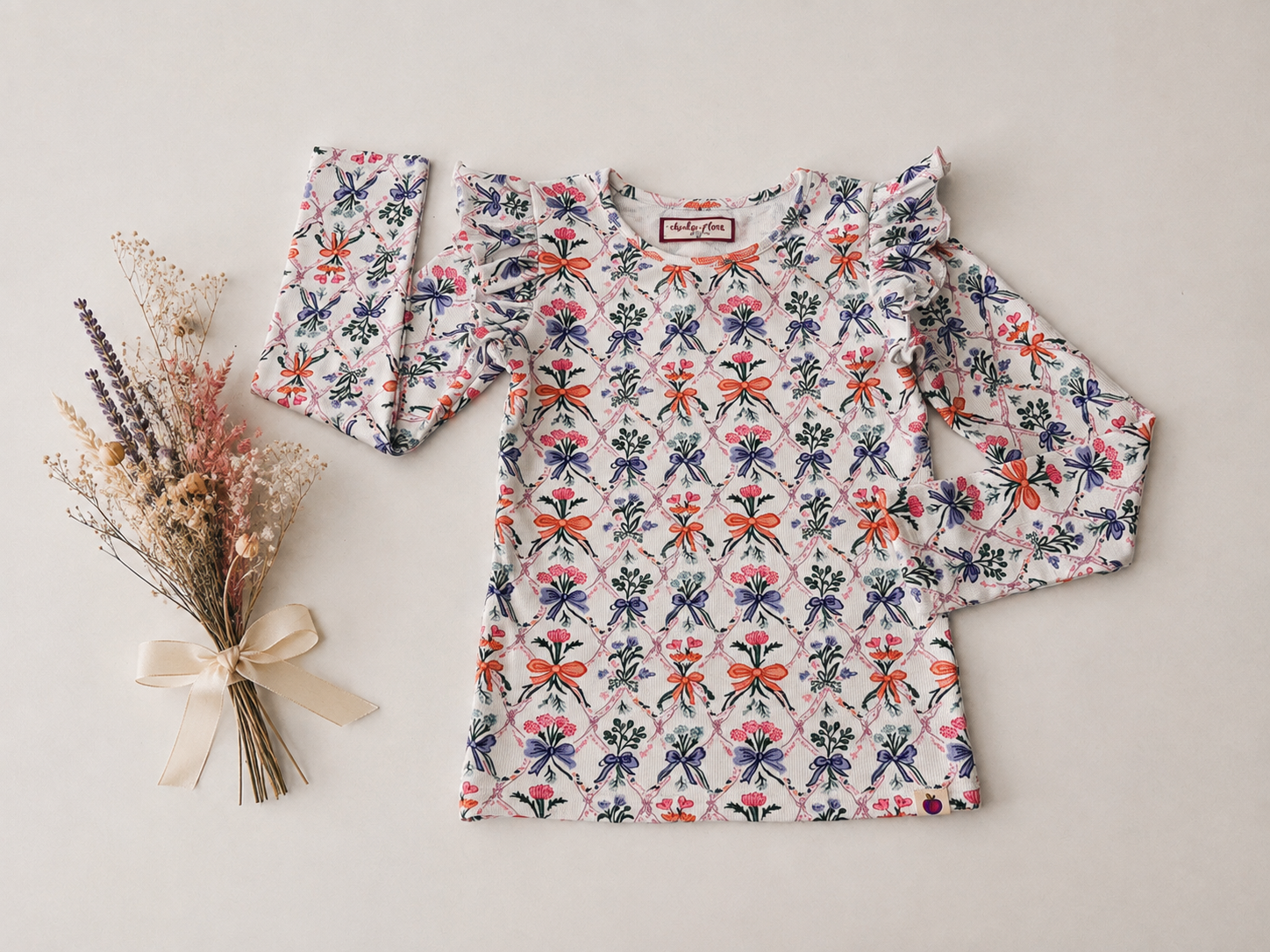 Ribbed Top - Ribboned Wildflowers