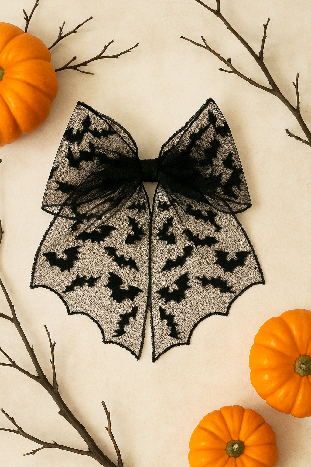 Mesh Bow - Bat Beauty