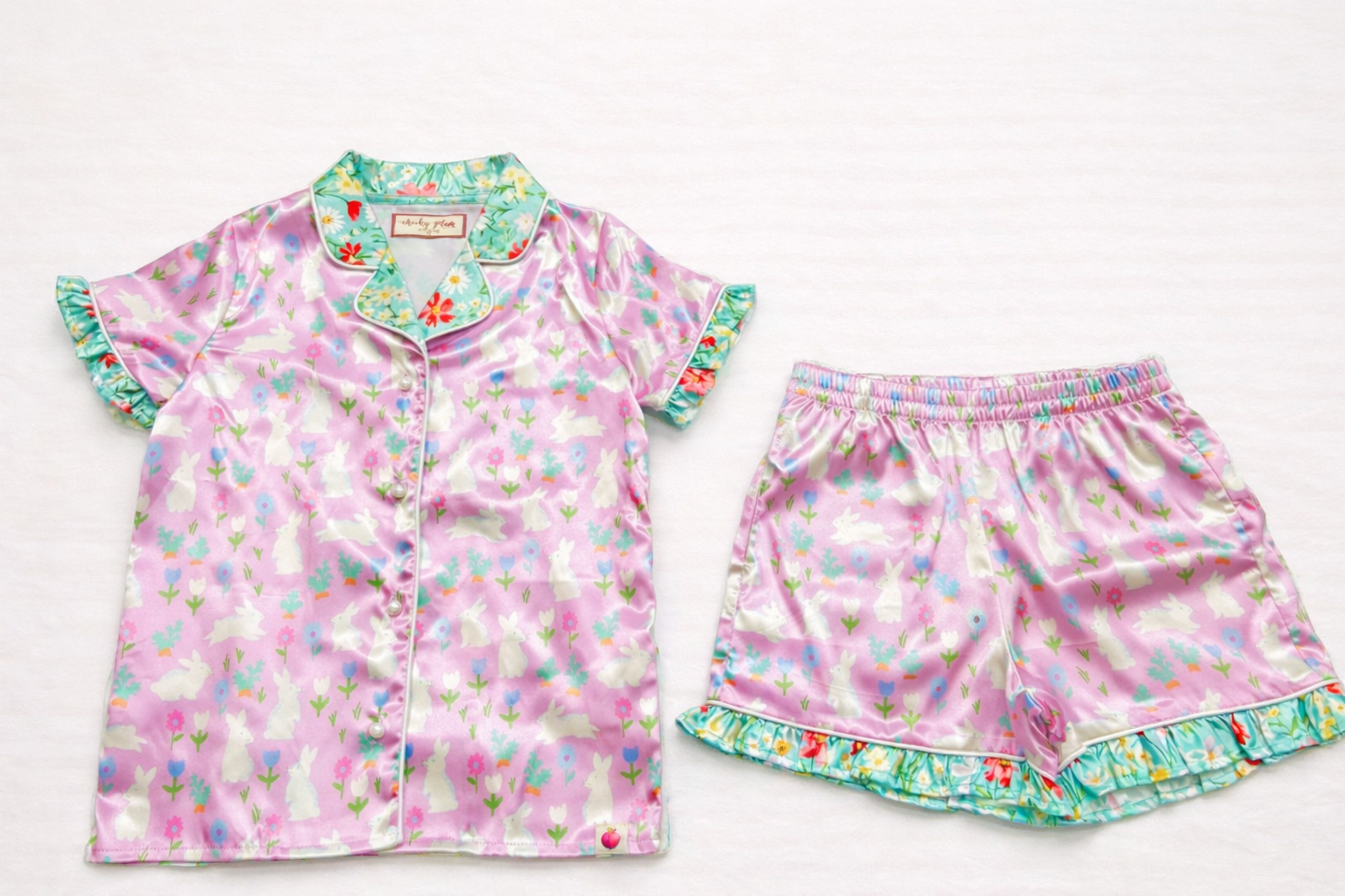 Satin Loungewear Set - Bunny Patch (Pre-Order)