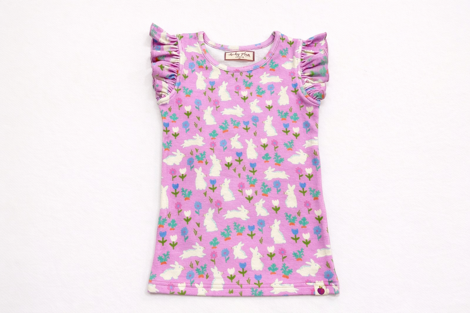 Ribbed Ruffle Top - Bunny Patch (Pre-Order)