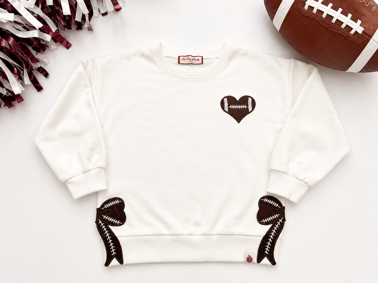 Applique Cut Out Sweater - Varsity Sweetheart