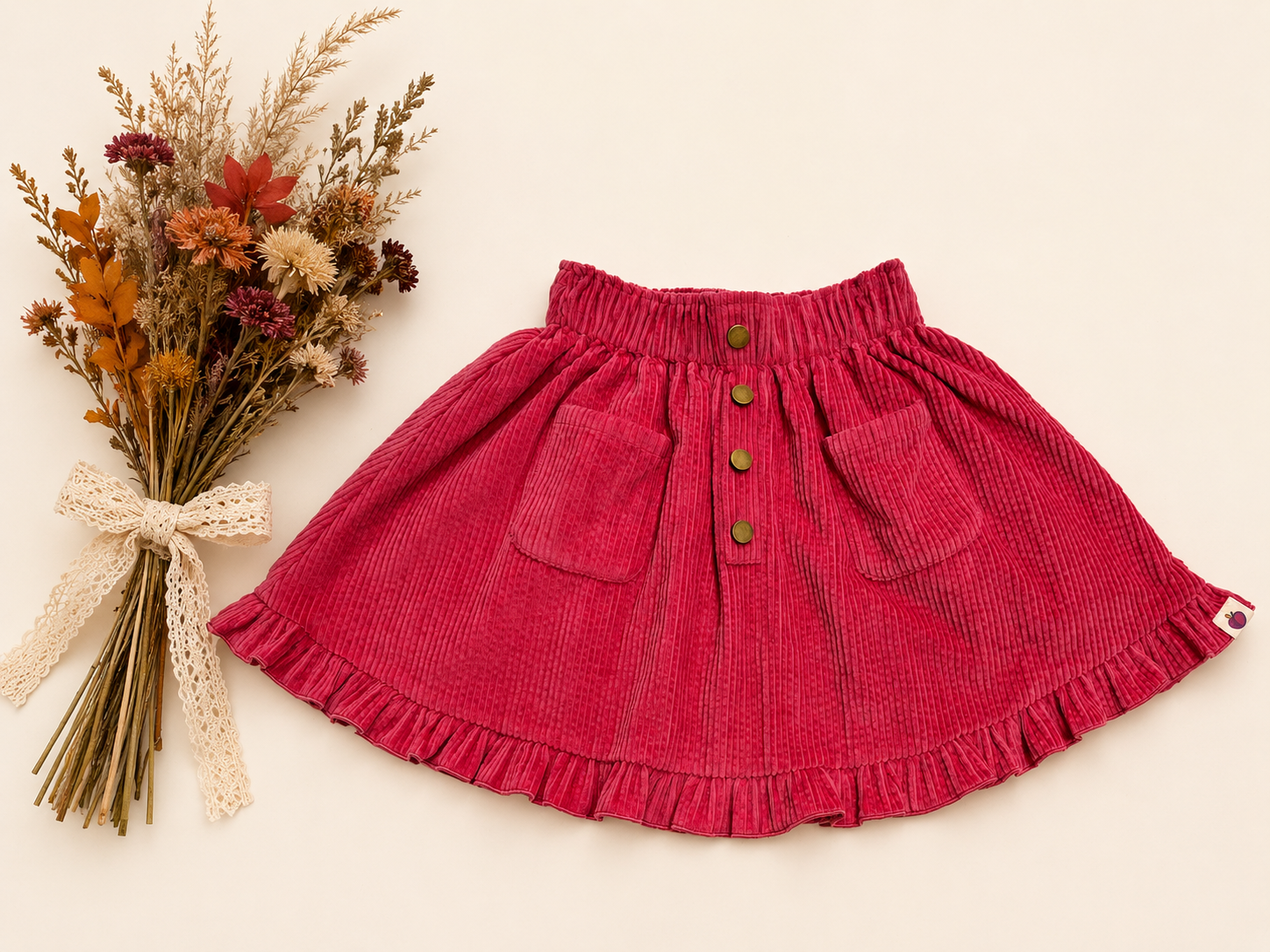 Vienna Corduroy Skirt - Blushwood