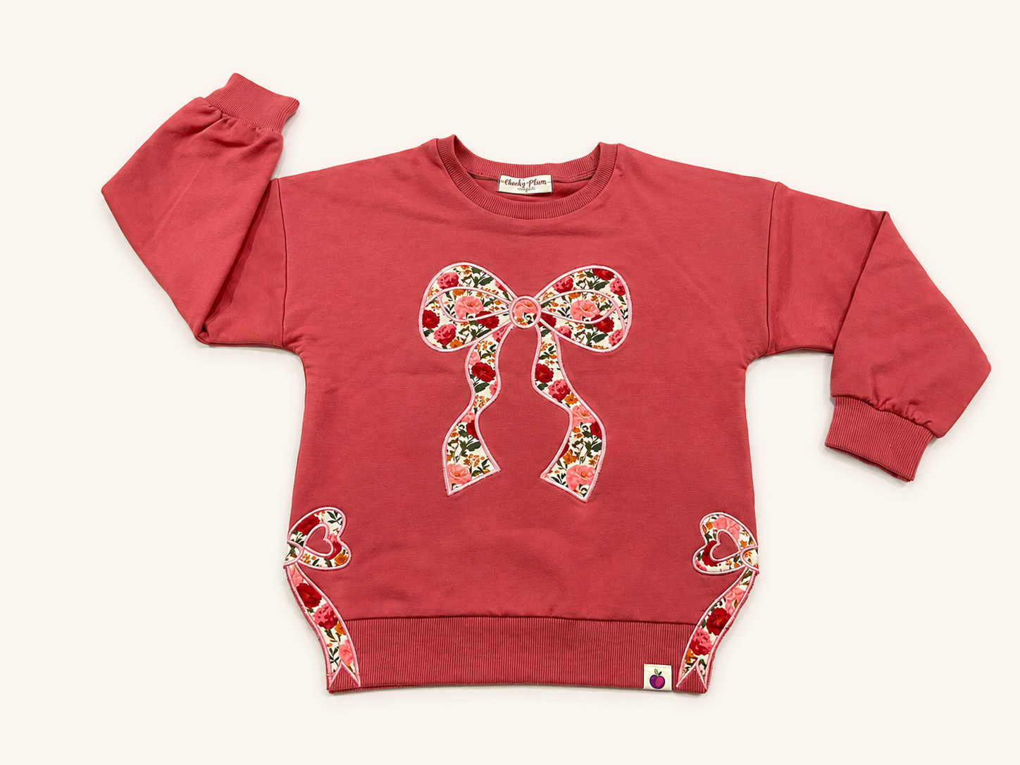 Bow Applique Sweater - Blushwood