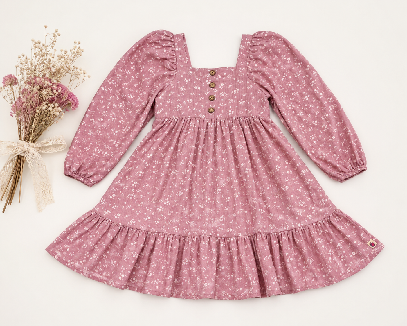 Puff Sleeve Gauze Dress - Flower Market (Pre-Order)