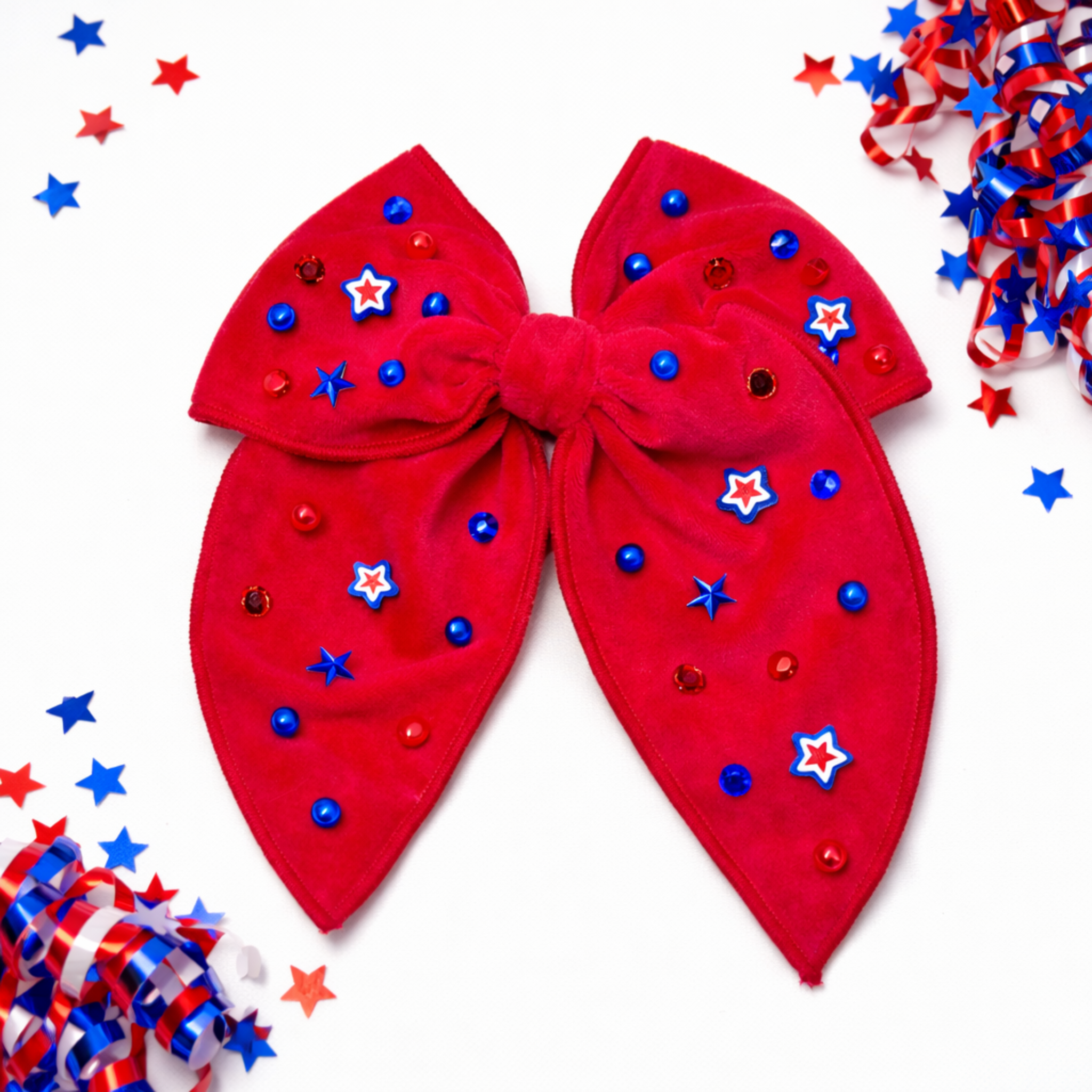 Star Spangled Hair Bow - (Multiple Colors)