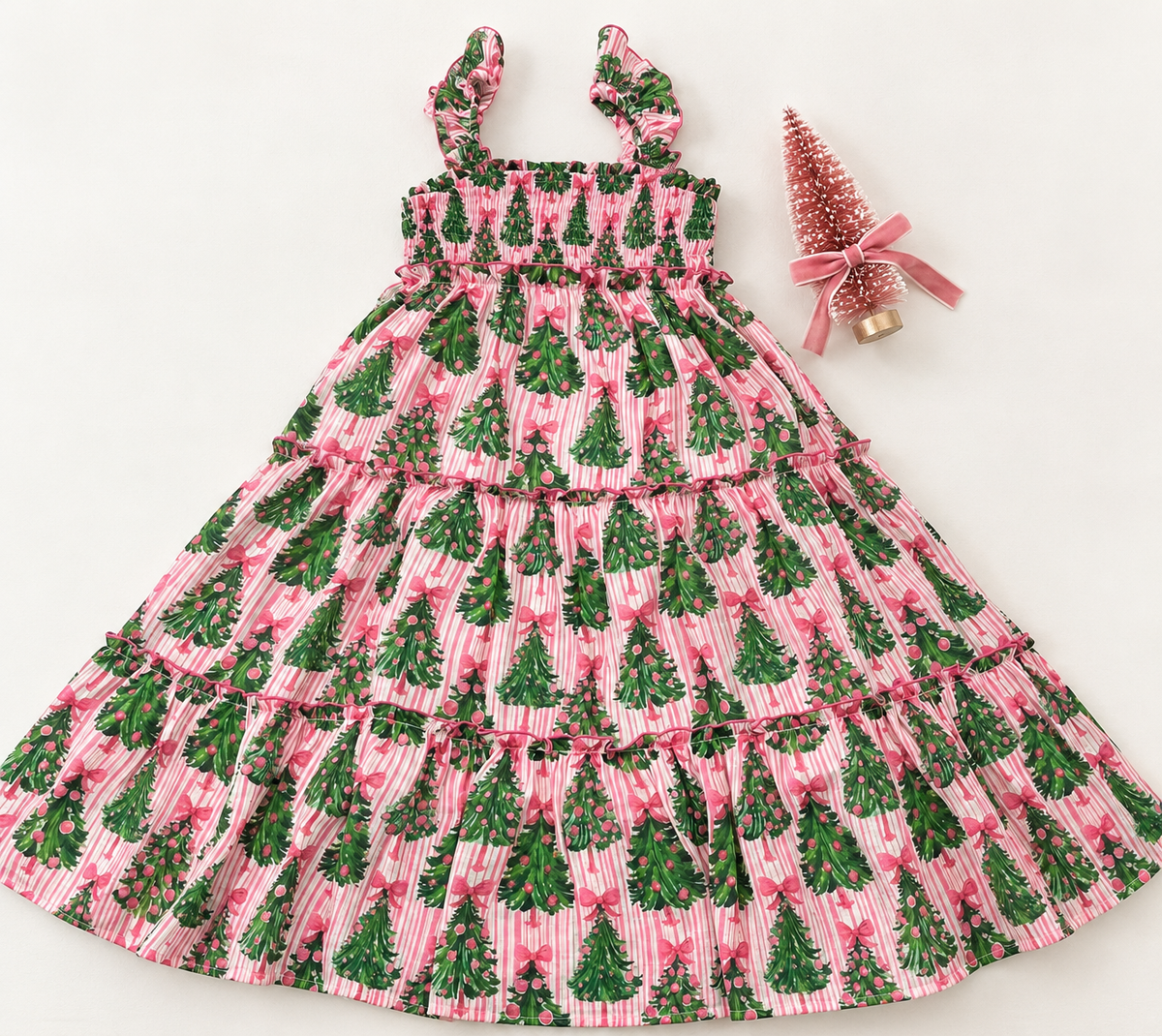 Fiona Maxi Dress - Merry Pink Pines (Pre-Order ships Nov)