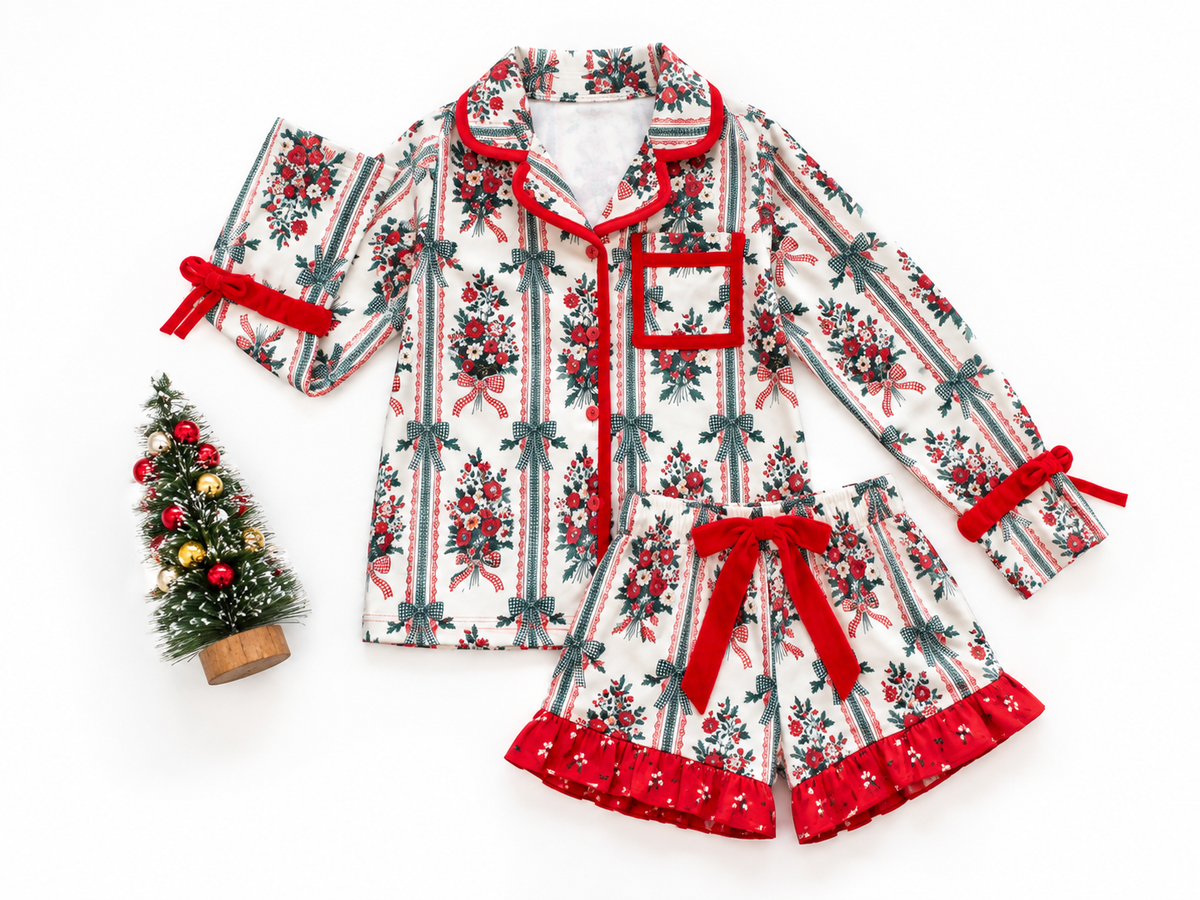 Satin Loungewear Set - Christmas Keepsake (Pre-Order ships mid November)