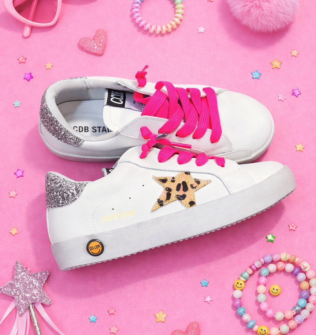 Cheetah Star & Hot Pink Sneakers