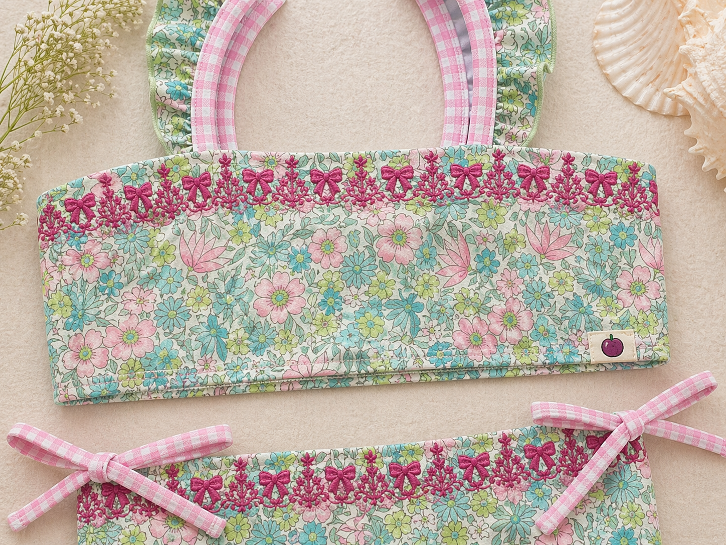 Hazel Embroidered Swimsuit - Rose Water (Pre-Order)