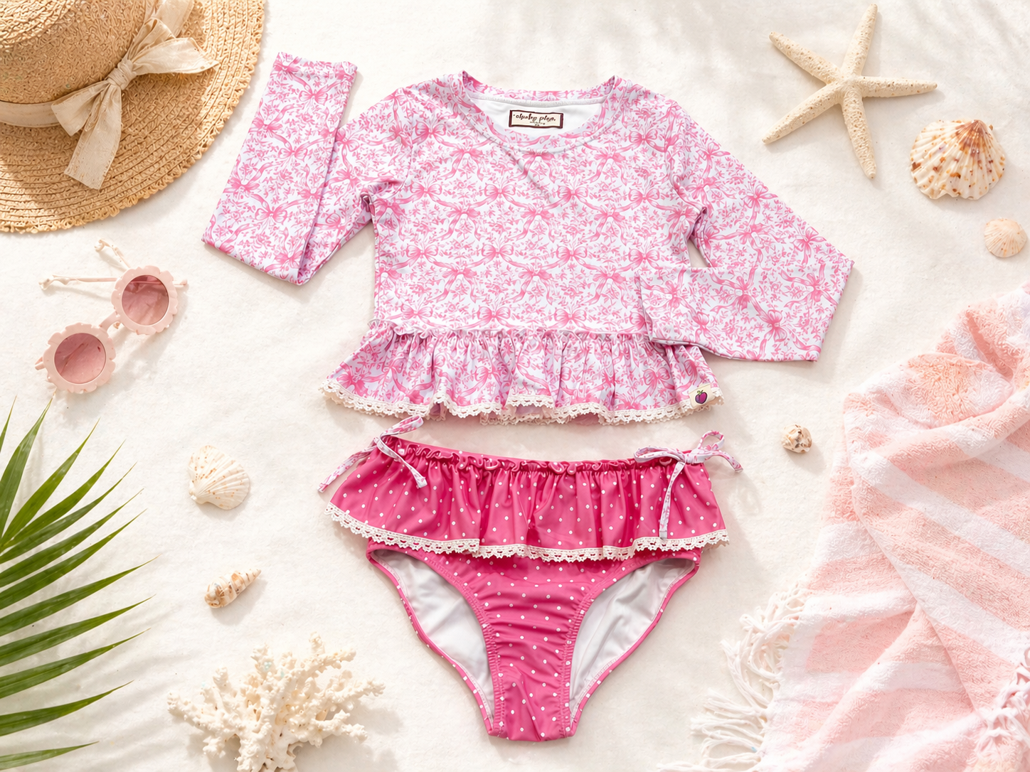 Rashguard Swimsuit - Heirloom Rose