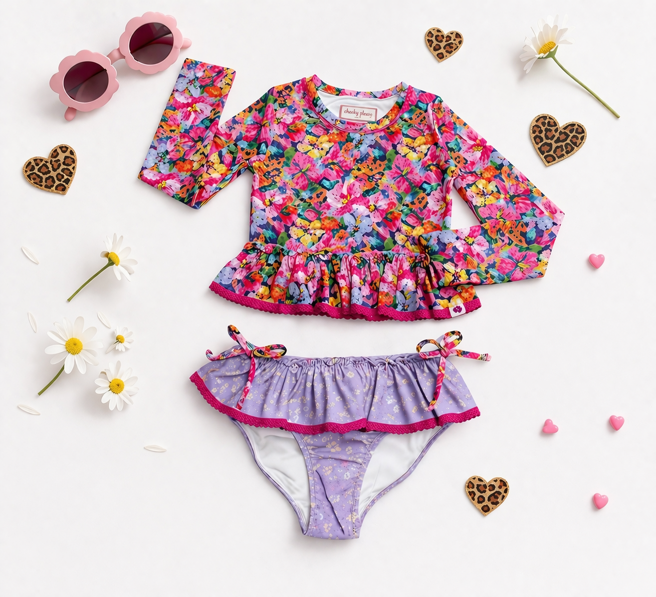 Rashguard Swimsuit - Wildflower Safari (Pre-Order)