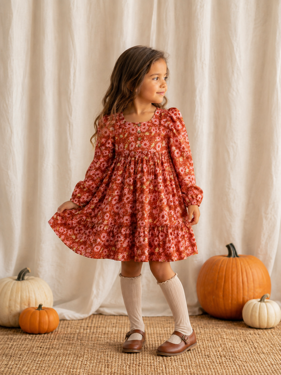 Puff Sleeve Gauze Dress - Cherry Fizz (Pre-Order)
