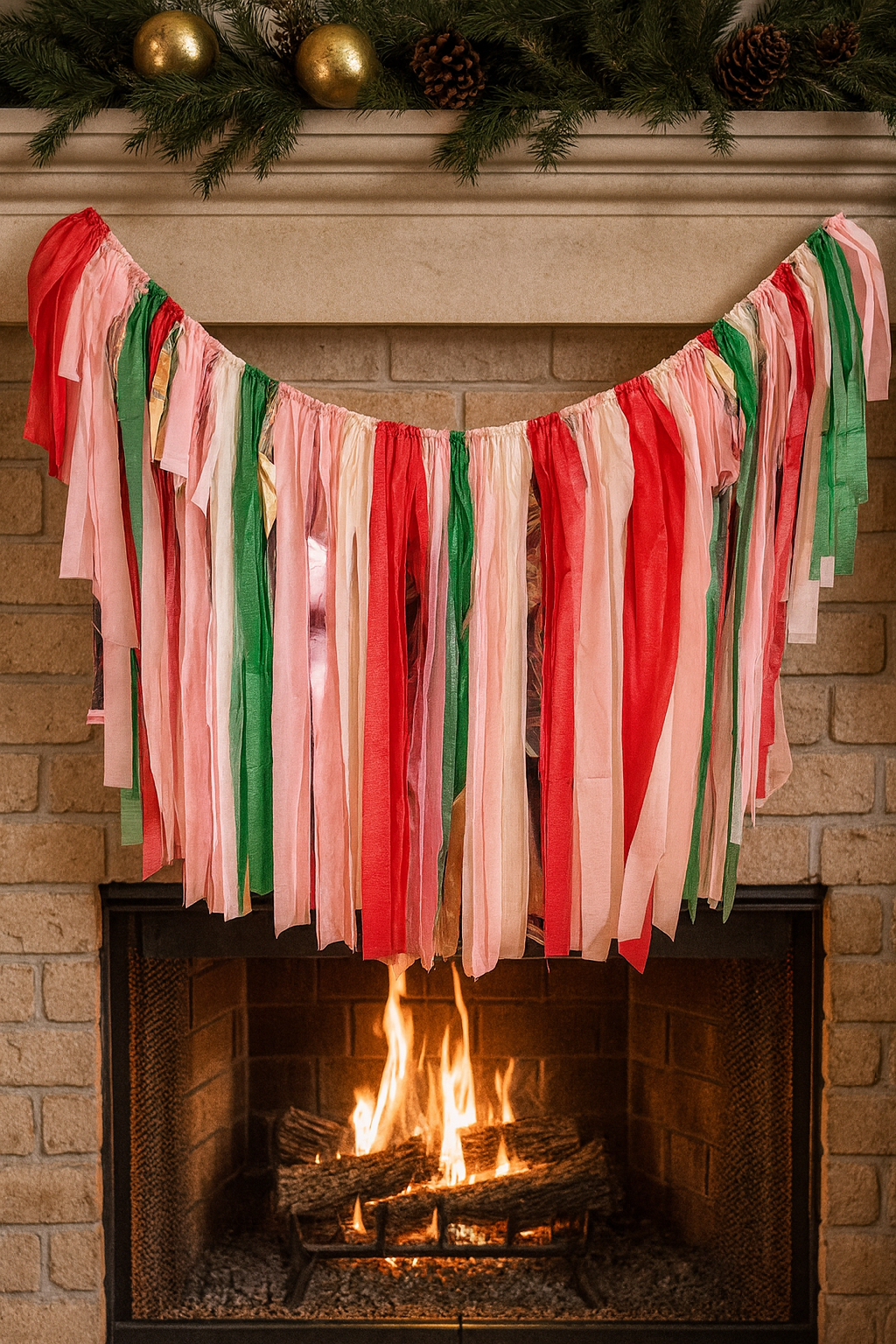 Christmas Fringe Backdrop - Sugar Plum