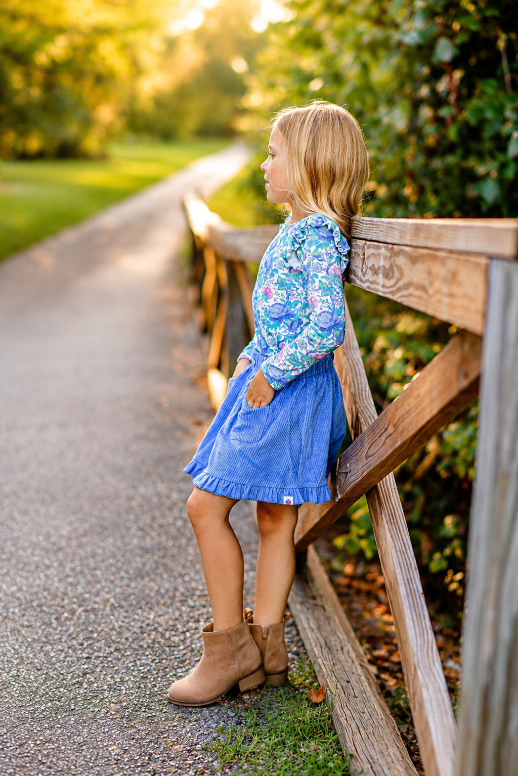 Vienna Corduroy Skirt - Hydrangea Club