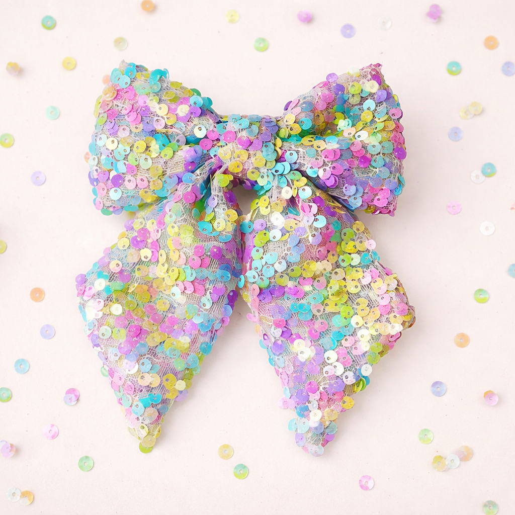Sequin Hair Bow - Fairy Dust