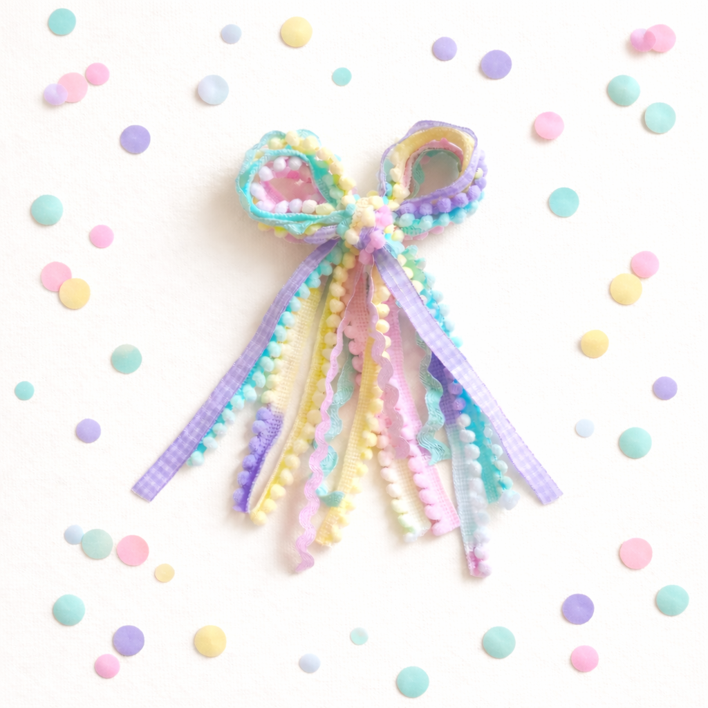 Textured Hair Bow - Spring Fling