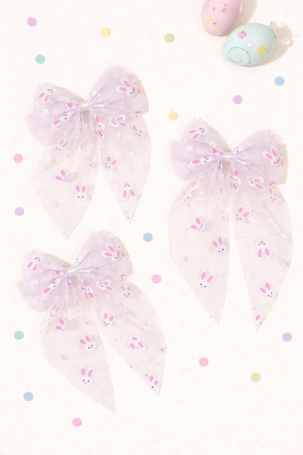 Tulle Hair Bow - Hoppy Easter