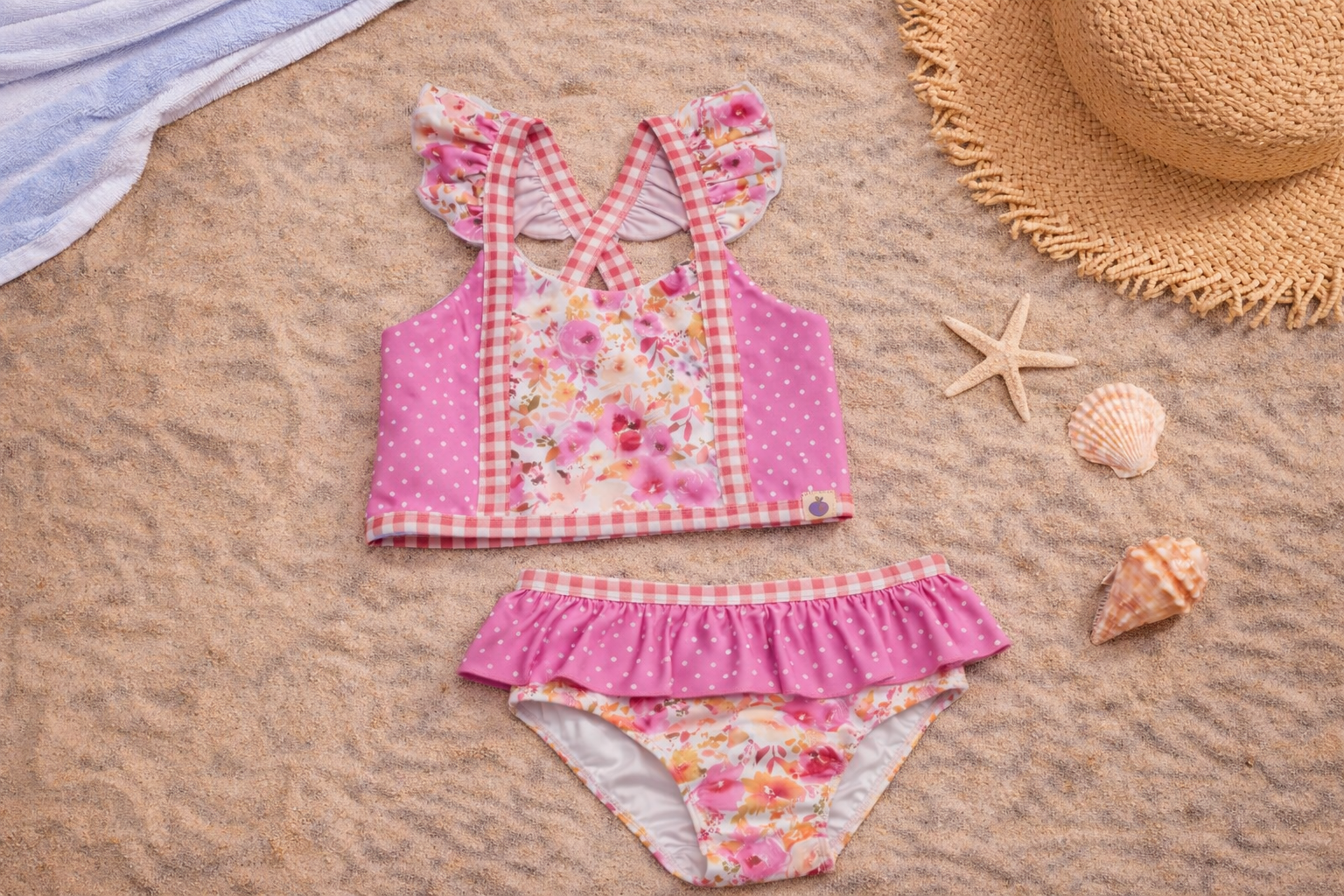Nora Swimsuit - Pink Posy Parade