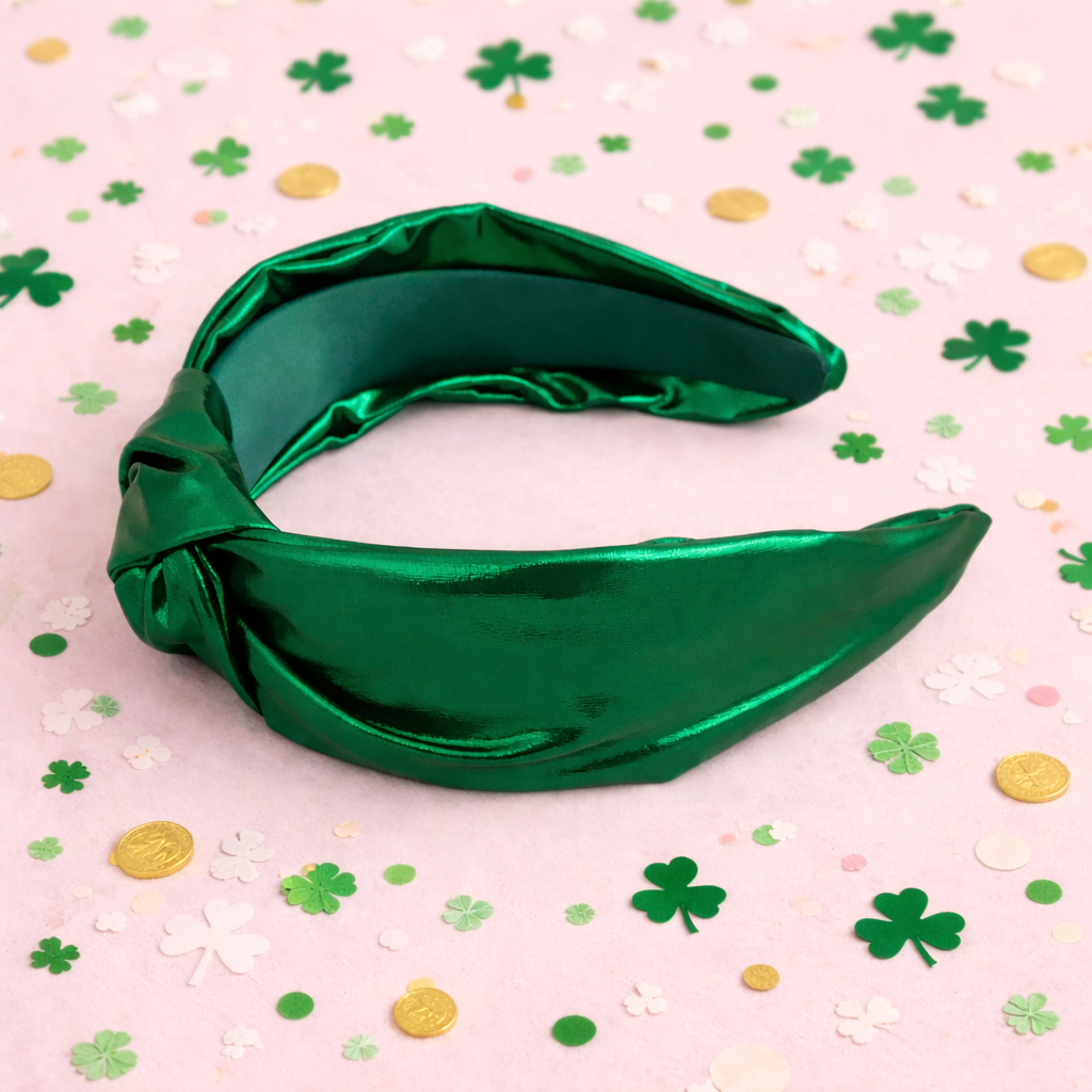 Knot Headband - Metallic Green 