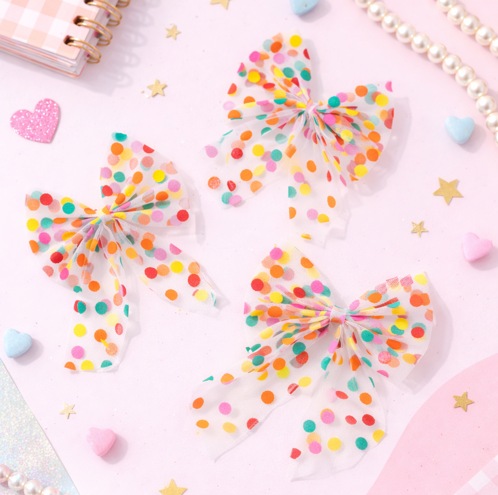 Tulle Hair Bow - Darling Dots
