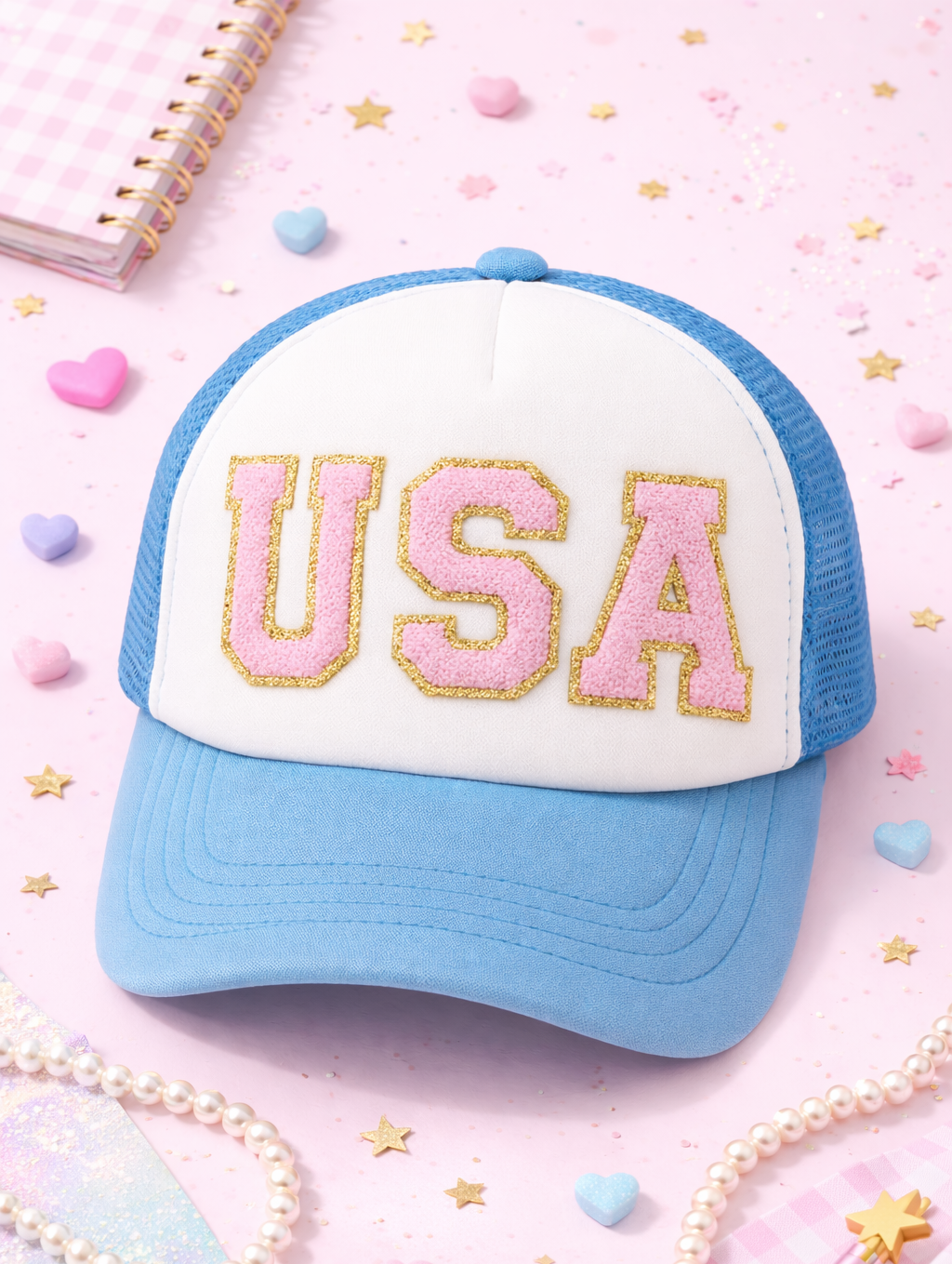 USA Patch Trucker Hat