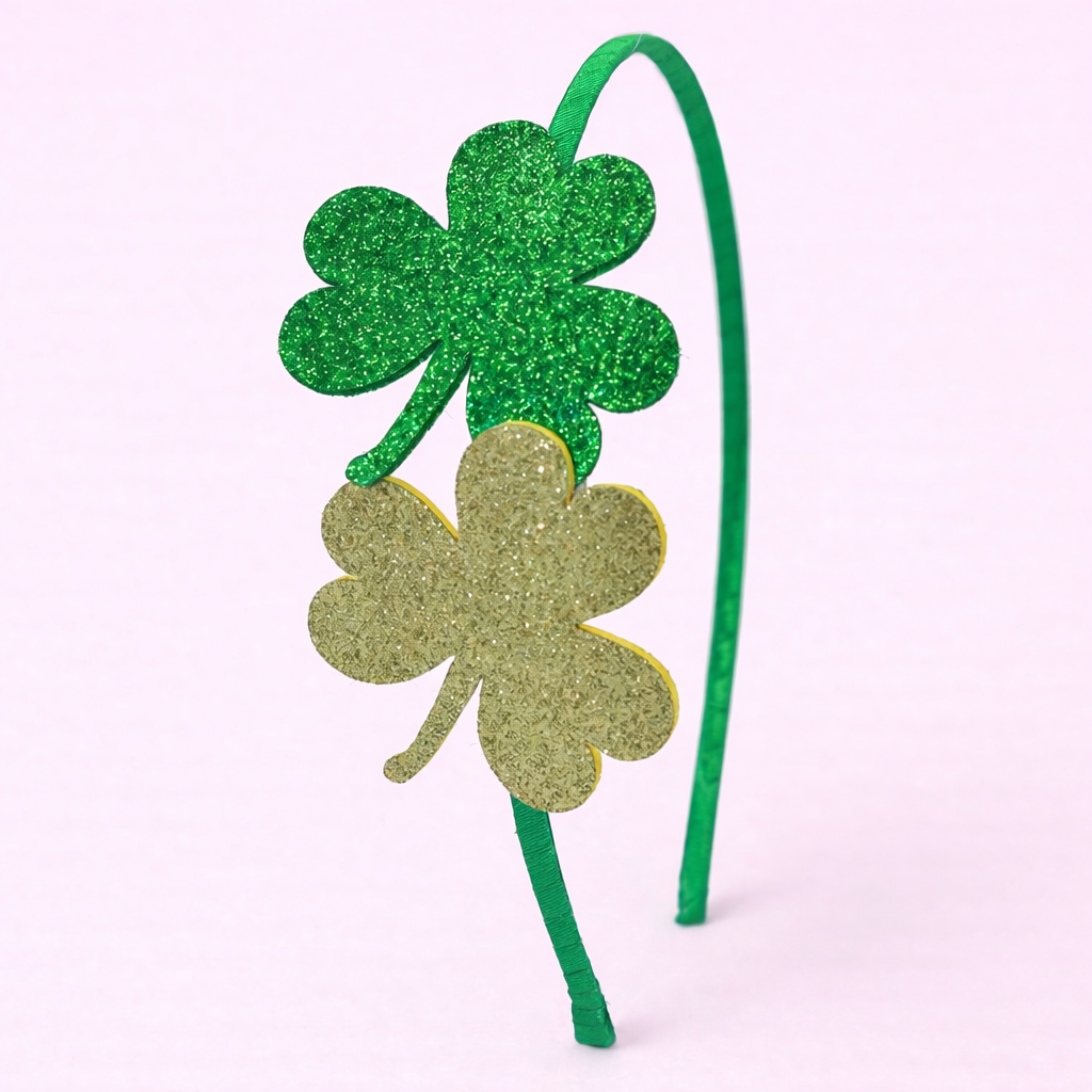 Glitter Shamrock Headband