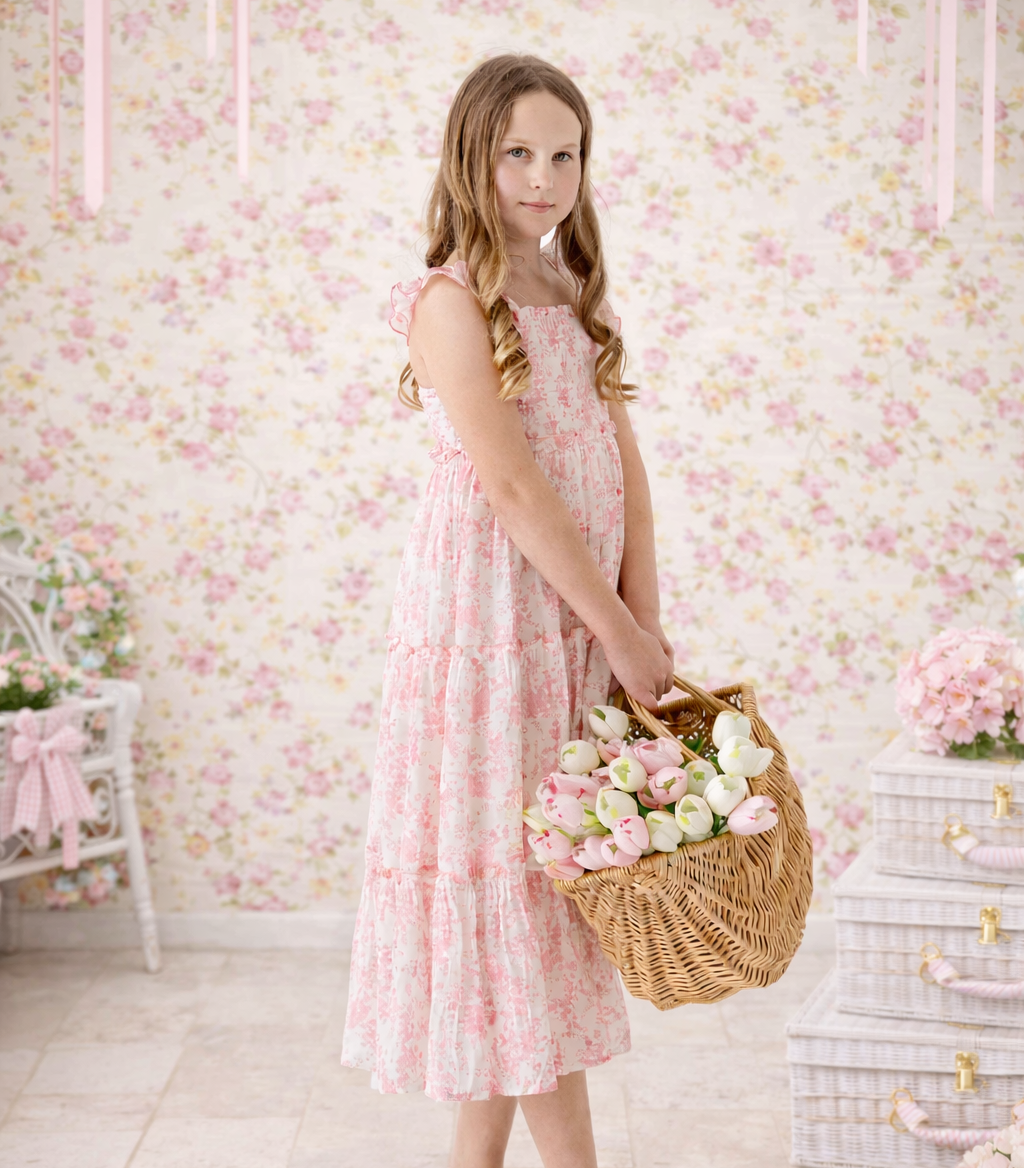 Fiona Maxi Dress - Toile de Rose (Pre-Order)