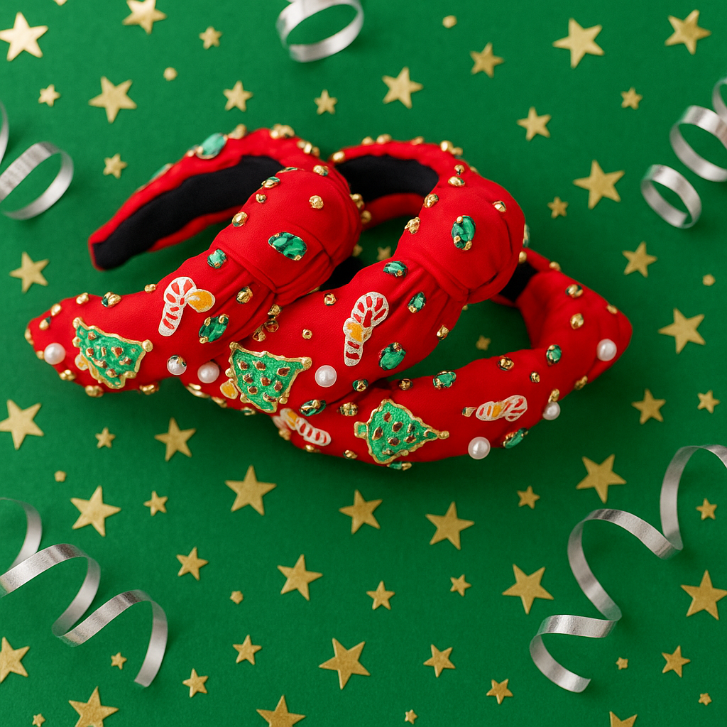 Beaded Headband - Christmas Craze