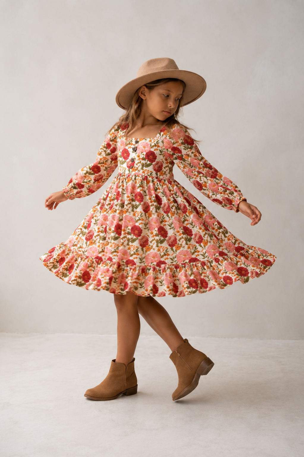 Puff Sleeve Gauze Dress - Blushwood (Pre-Order)