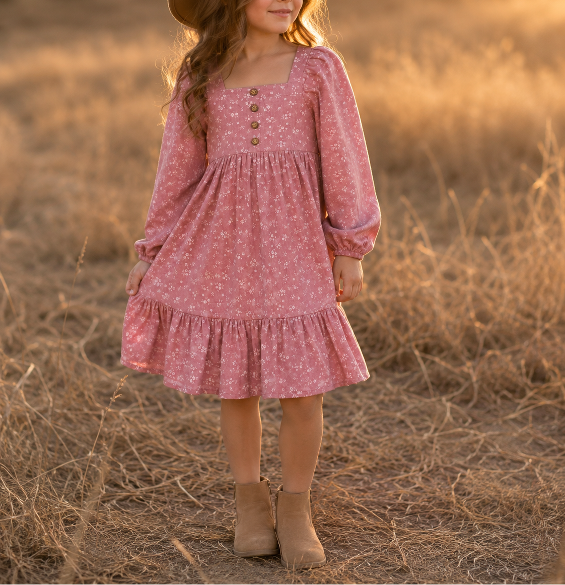 Puff Sleeve Gauze Dress - Flower Market (Pre-Order)