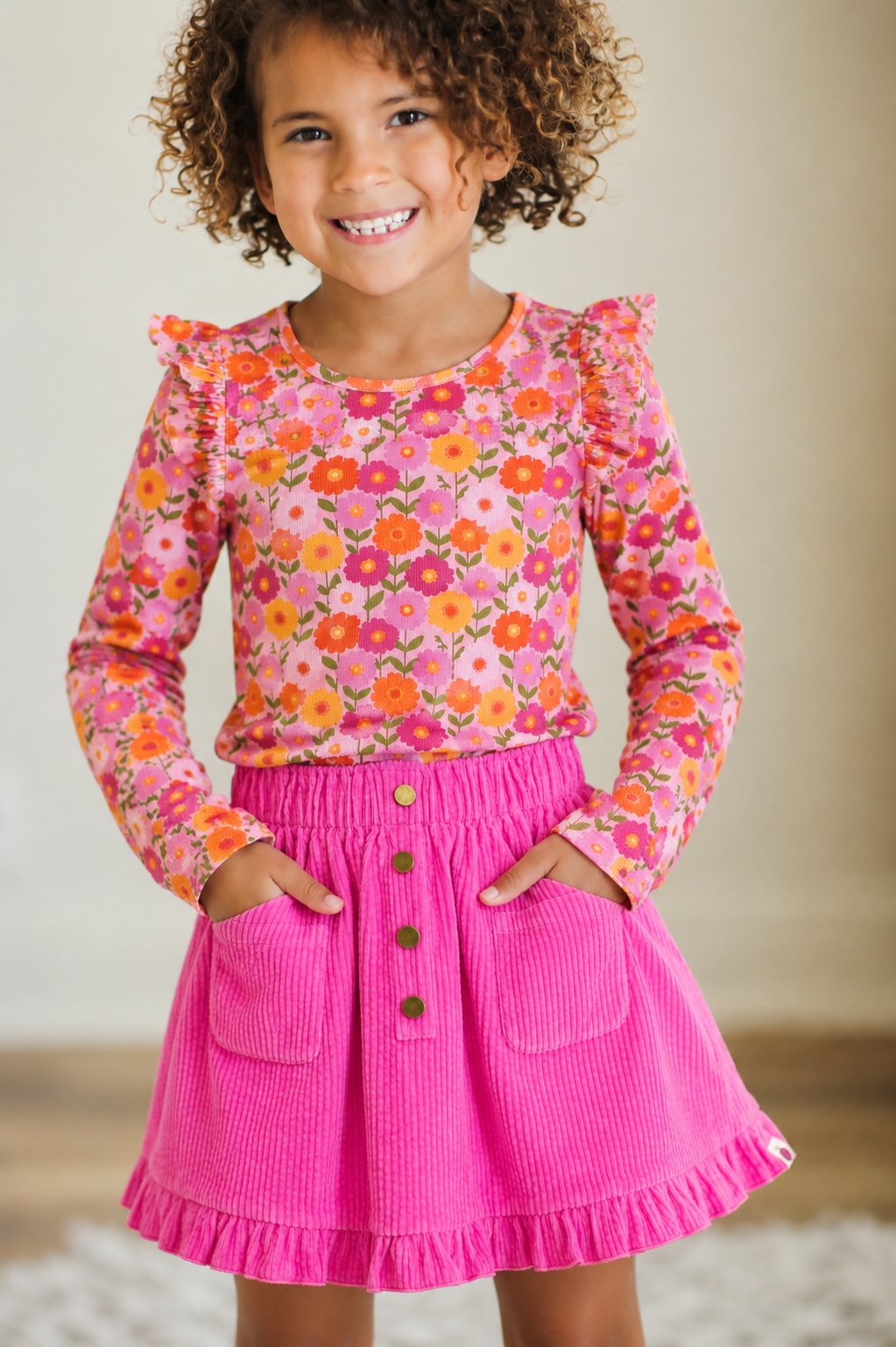 Vienna Corduroy Skirt - Spiced Meadow