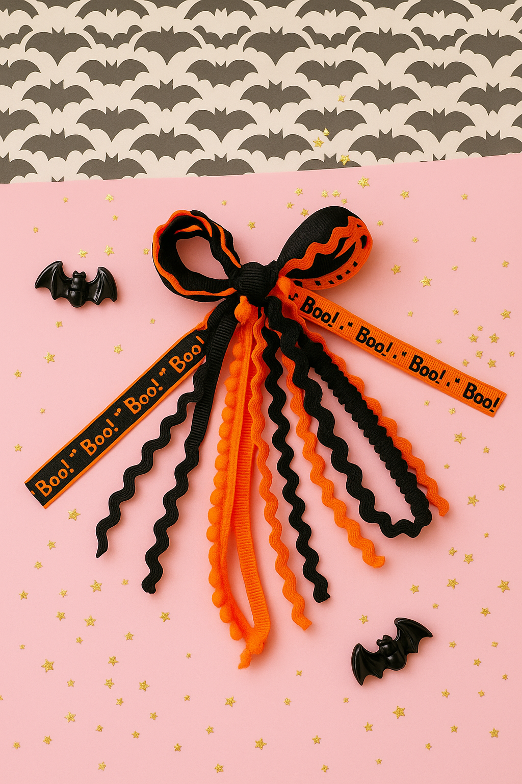 Textured Hair Bow - Boo Crew