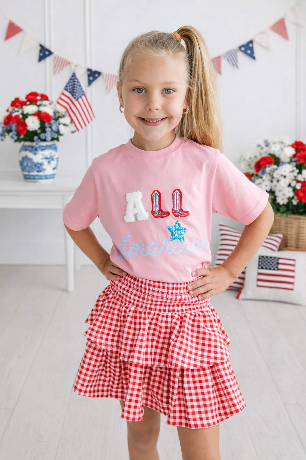 Graphic Applique Tee - All American