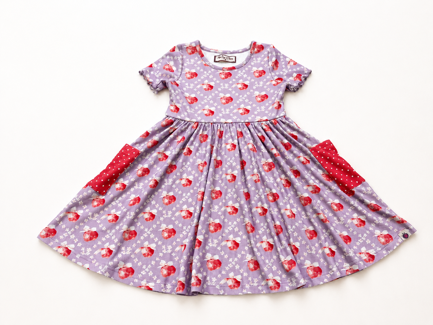 Penelope Ribbed Dress - Apple Blossom (Pre-order) – Cheeky Plum