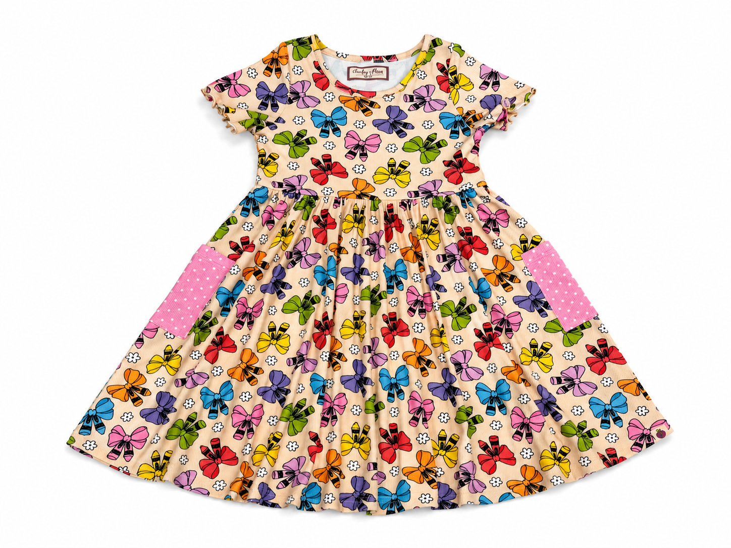 Penelope Ribbed Dress - Color Me Cute