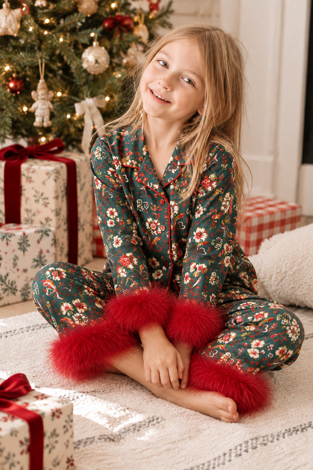 Feather Loungewear Set - Mistletoe Manor (Pre-Order ships end of October)