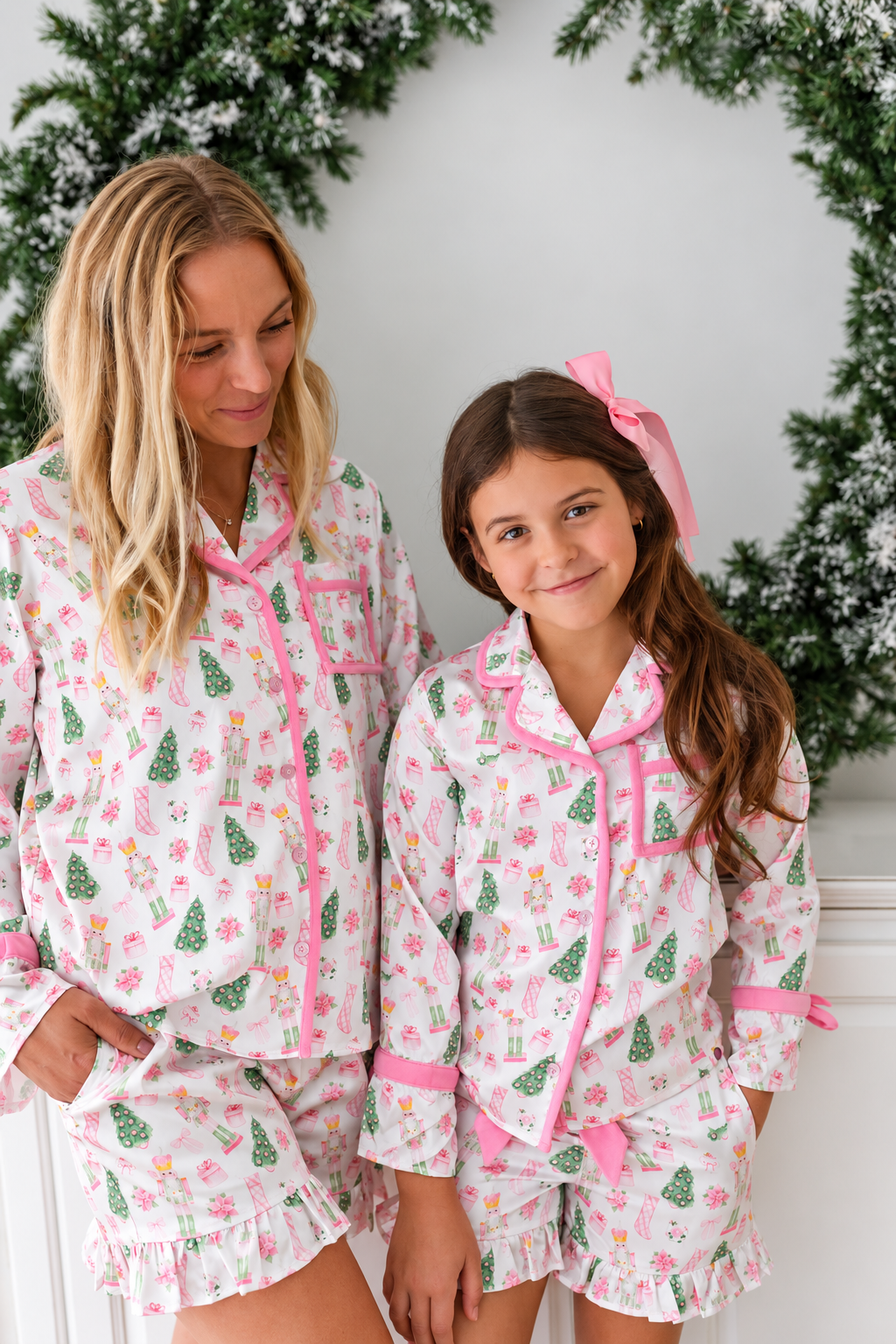 Women's Satin Loungewear Set - Sugarplum Noel (Pre-Order ships early November)