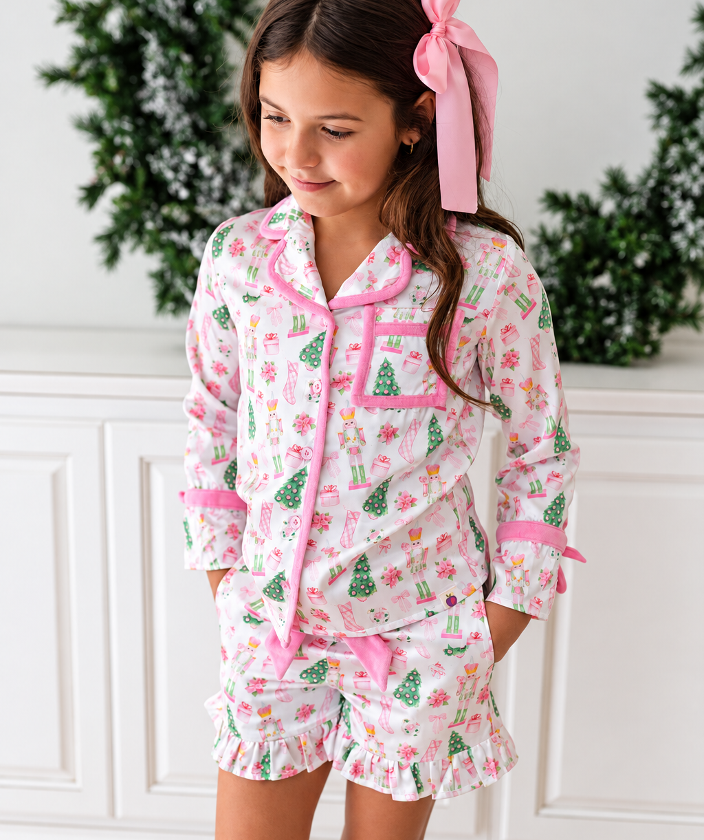 Satin Loungewear Set - Sugarplum Noel (Pre-Order ships early November)