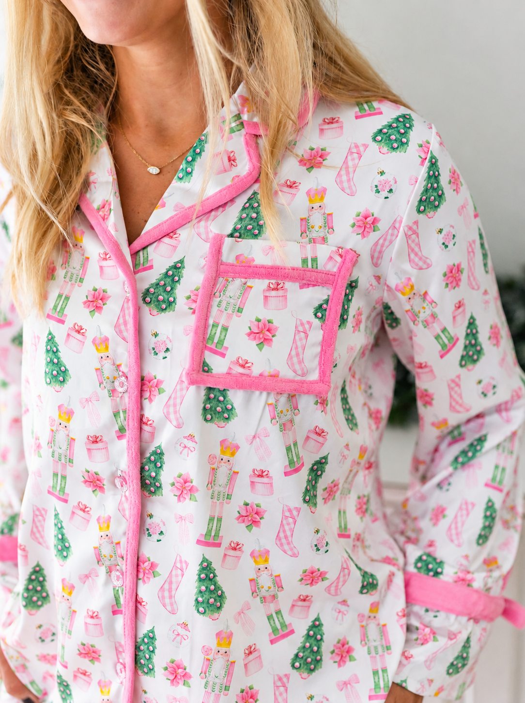Women's Satin Loungewear Set - Sugarplum Noel (Pre-Order ships early November)