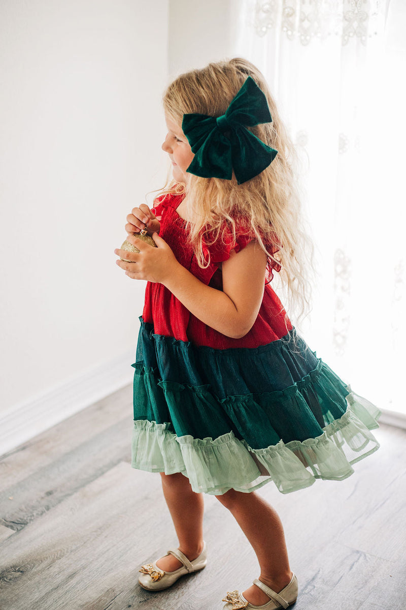 Brielle Shimmer Dress - Holiday Cheer